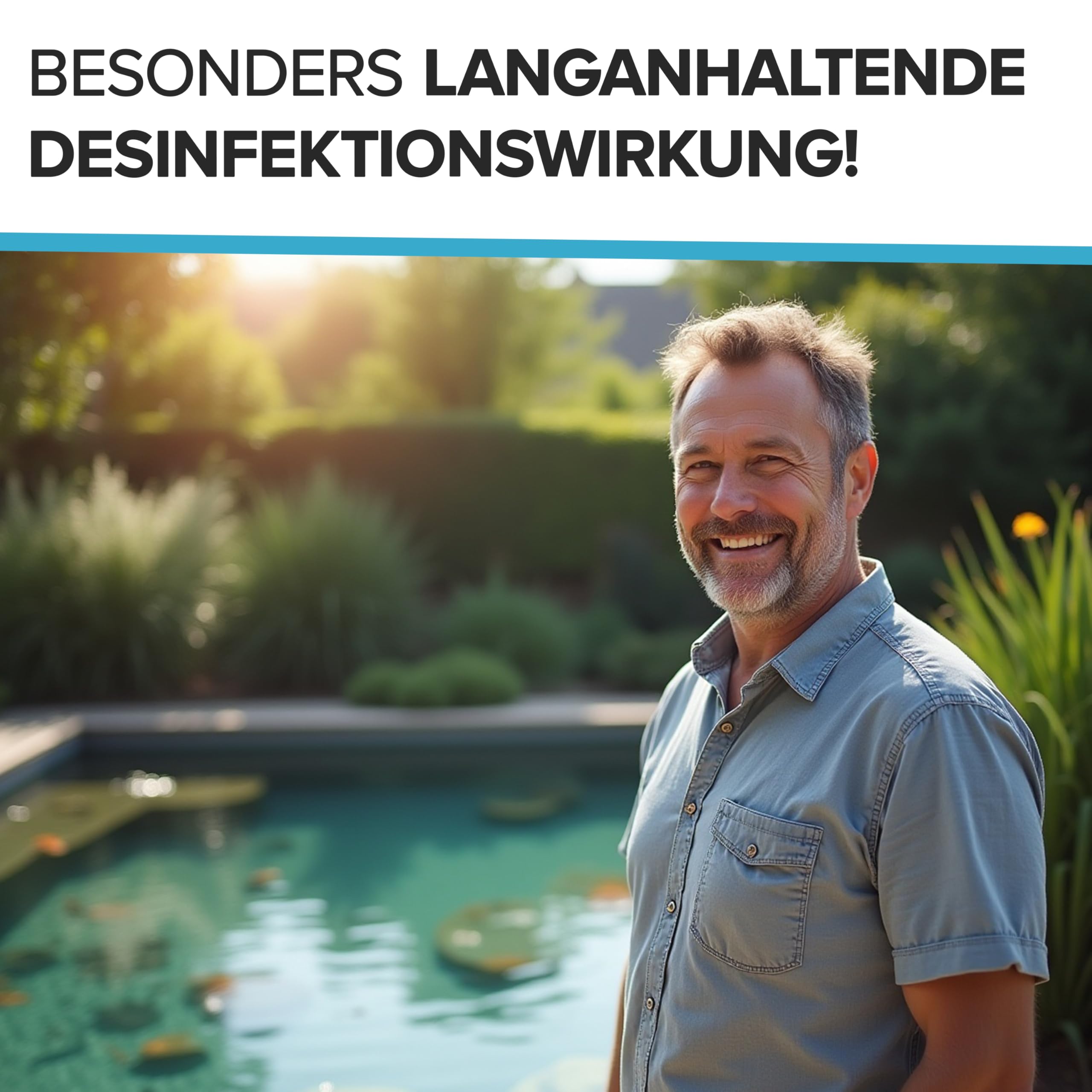 Teichklar 10L I Hocheffektive Teichpflege & Brunnenreiniger I Algenvernichter für Teich und Brunnen I Teichklärer sorgt für klares Teichwasser und schont Fische und Pflanzen