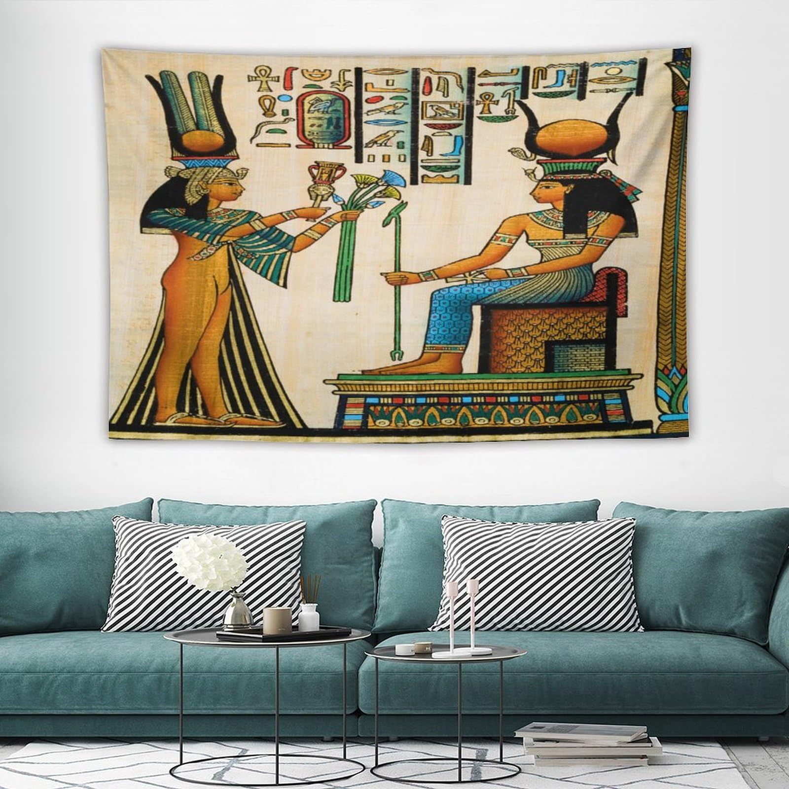 Antiguo Egipto Tapices Egipcios Con Borlas (Pack De 2) Diseño De