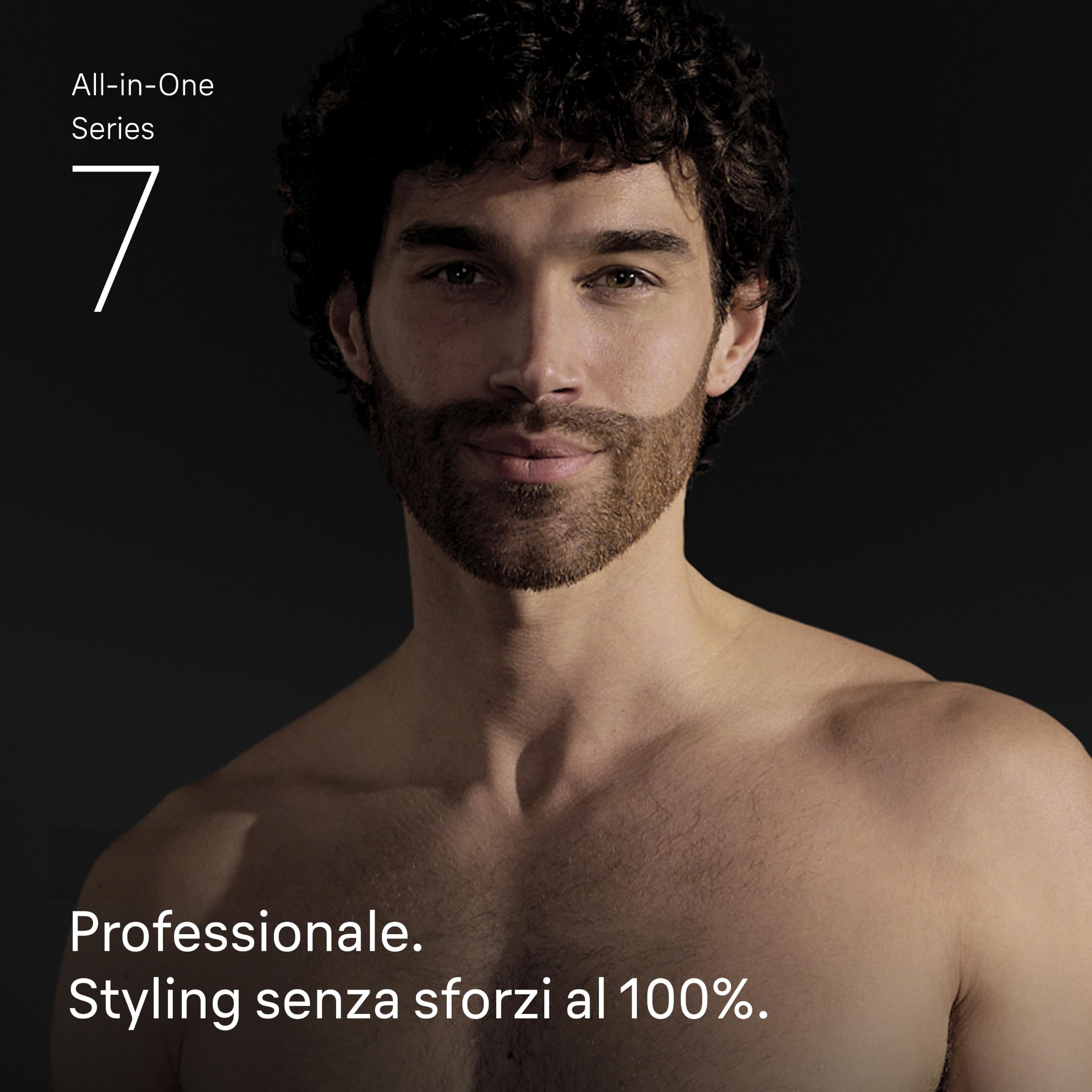 Braun Rasoio Elettrico Barba e Capelli Serie 7, Accessori, AIO7565 Blu | Rifinitore All-in-One 12in1, Lama Problade, Rasoio Elettrico Corpo Uomo, Peli Naso, Balsamo Barba, Impermeabile Ricaricabile
