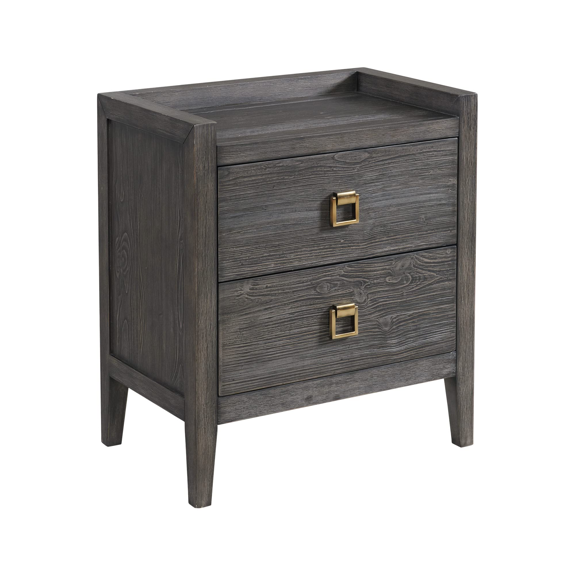 Nightstand  2 Drawer In Brushed Brindle