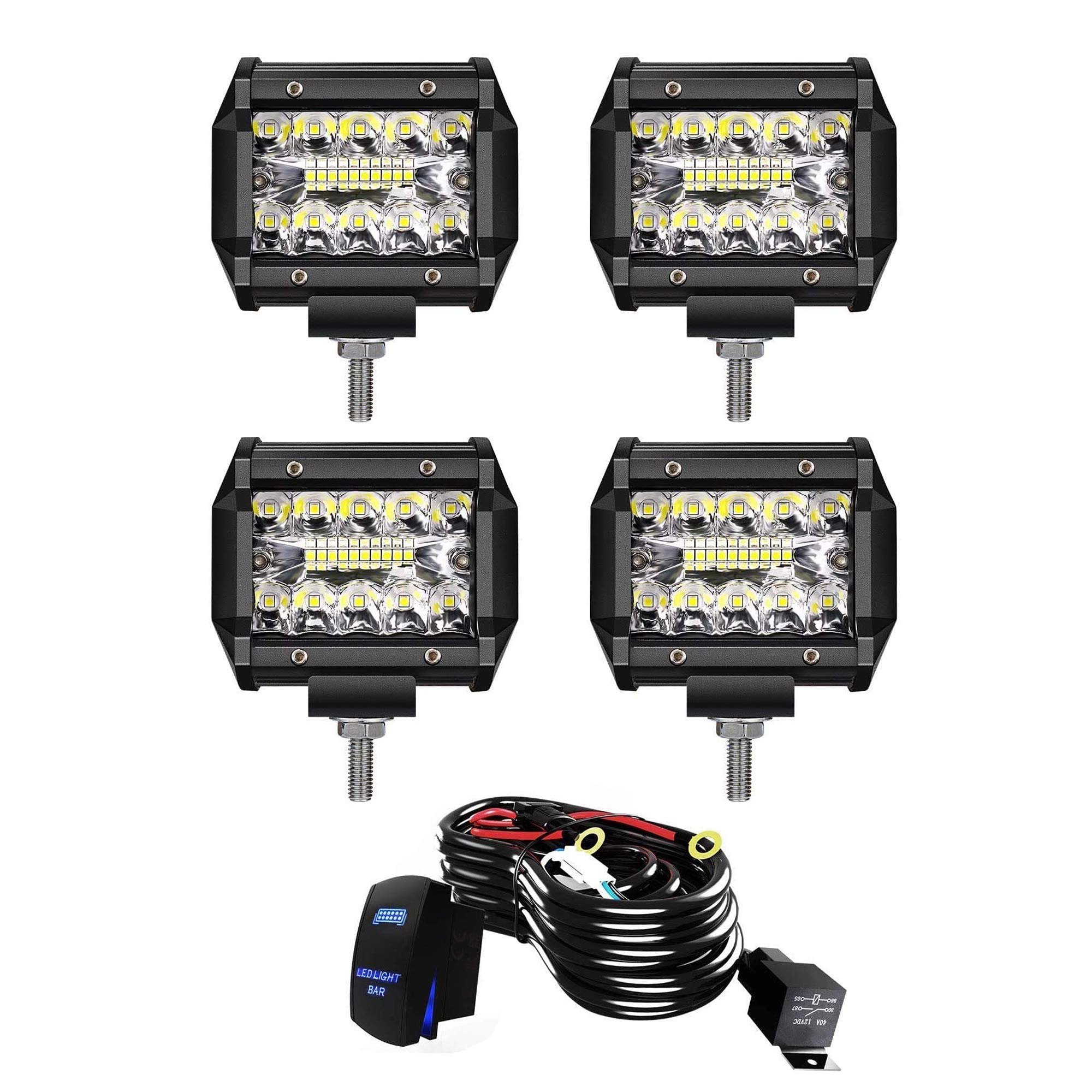 Buy TURBO SII LED Light Bar LED Pods 4 Inch Off Road Driving Lights