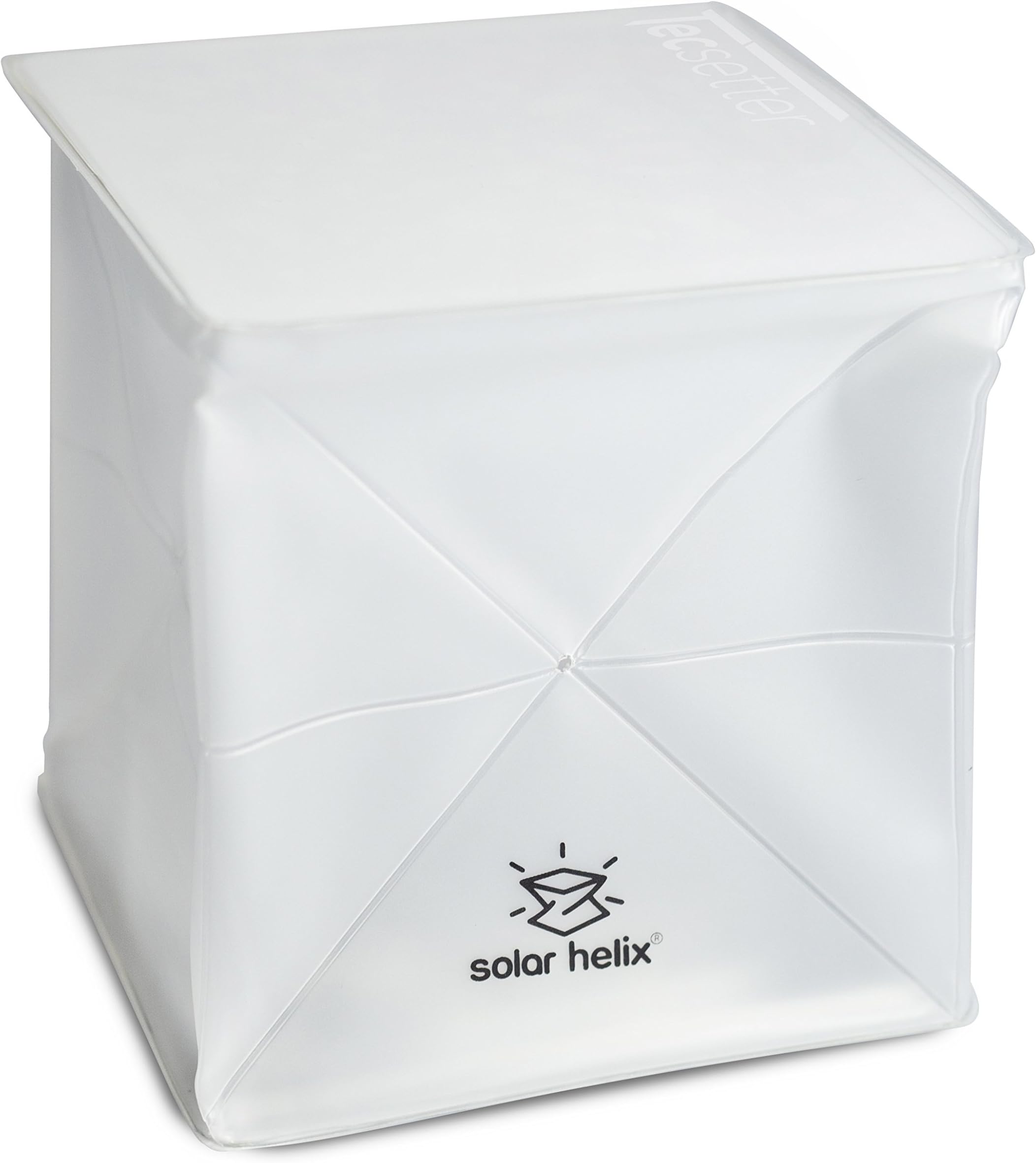 Solight Design Outdoor Solar-Powered Light, Inflatable LED Lantern - Waterproof, Compact, Portable - SolarPuff Helix, Bright White