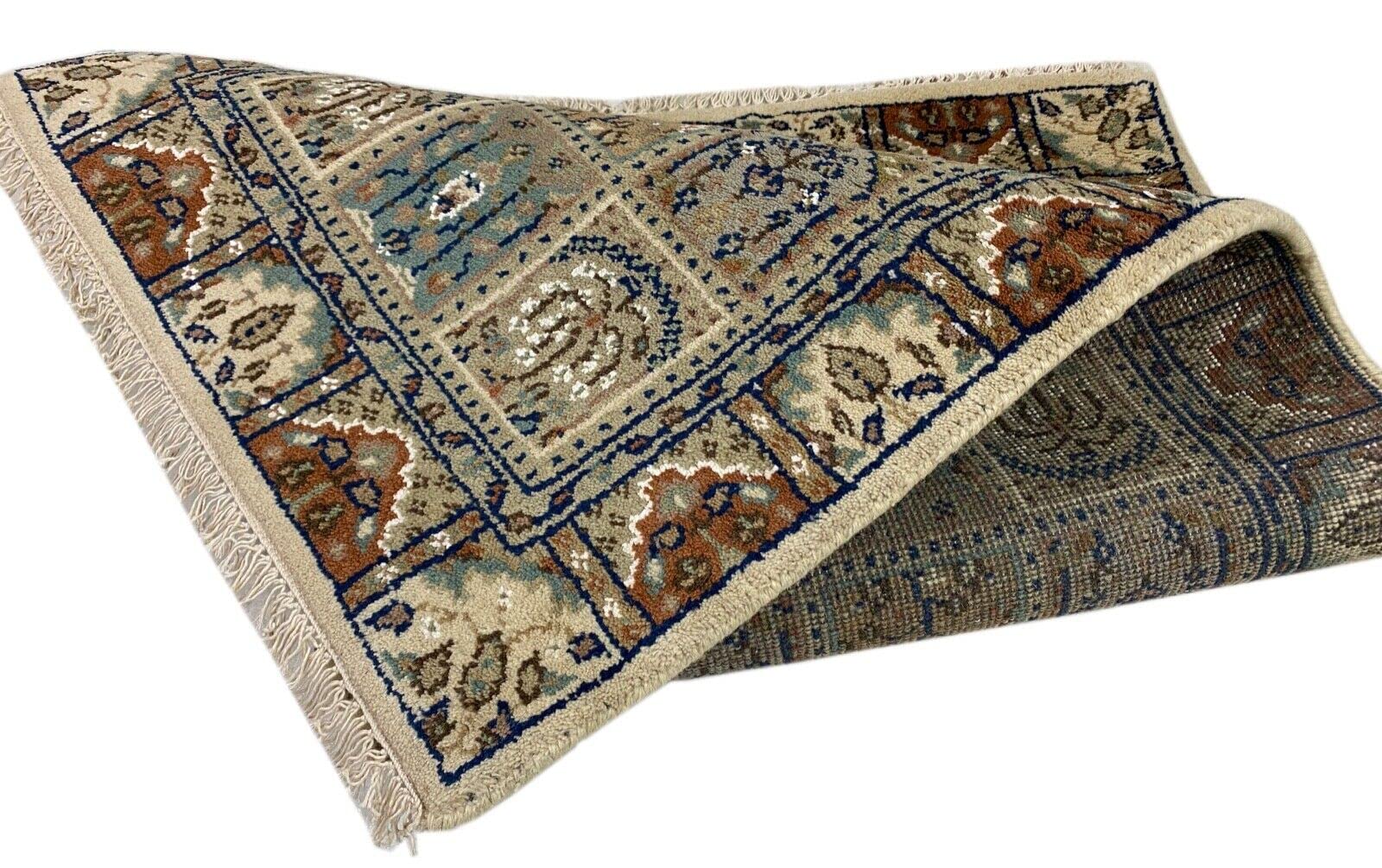 Beżowy dywan wełniany, ręcznie tkany dywan orientalny 100% żywa wełna 70 x 150 cm B01