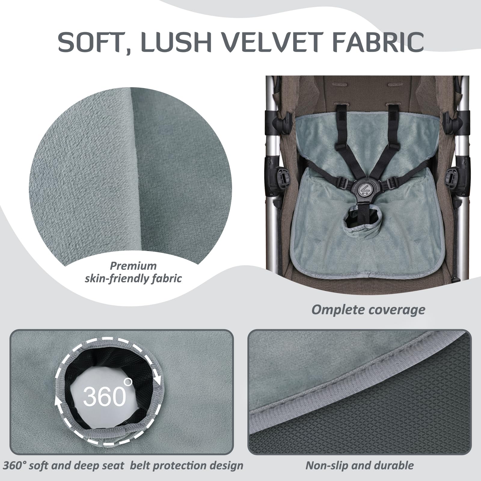 INFANZIA Dry Seat,Paquete de 2 Protectores de Asiento de Coche Impermeables para Entrenamiento de Orinal para niños pequeños, bebés y bebés, Almohadilla para Asientos de Coche, cochecitos, Gris
