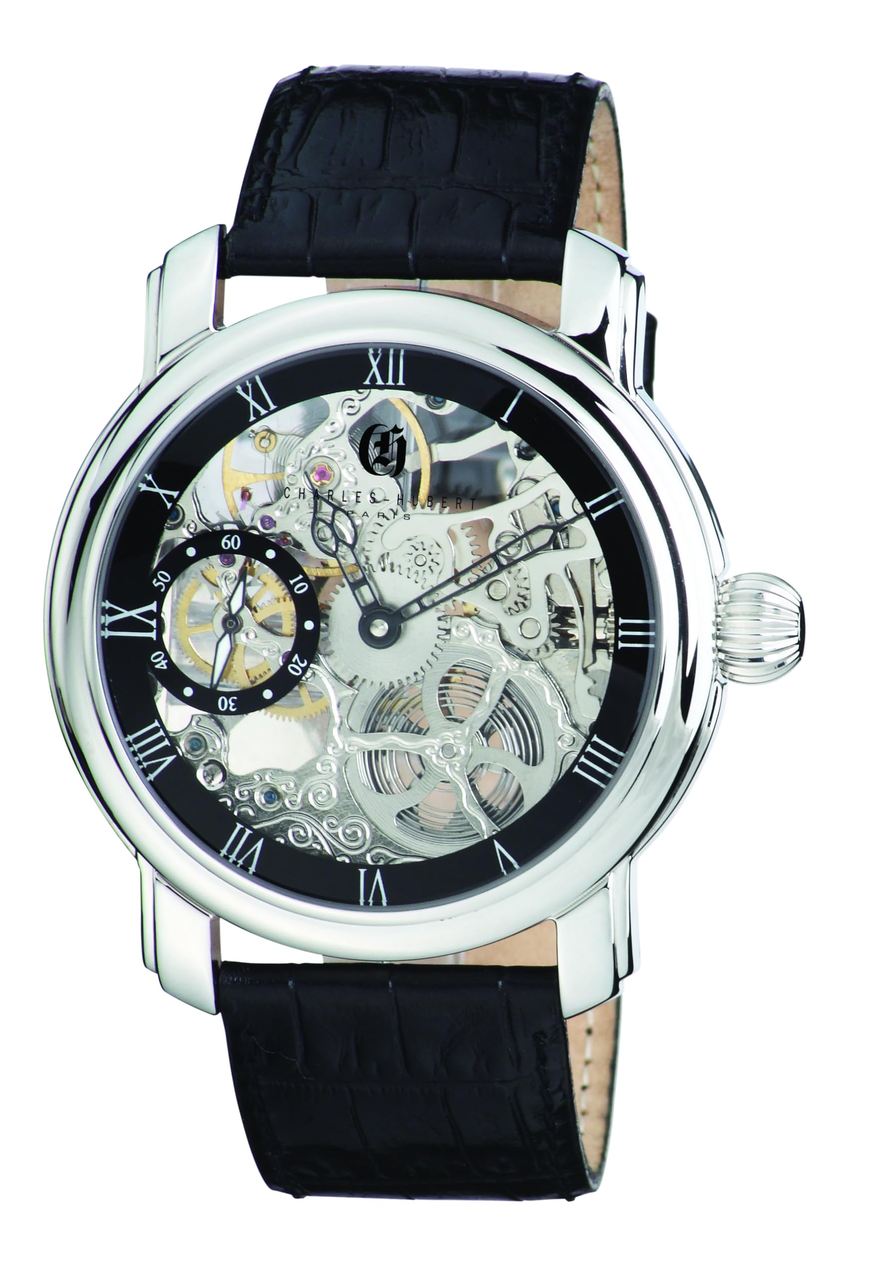 Charles-Hubert, Paris Men's 3875 Premium Collection Stainless Steel Mechanical Watch