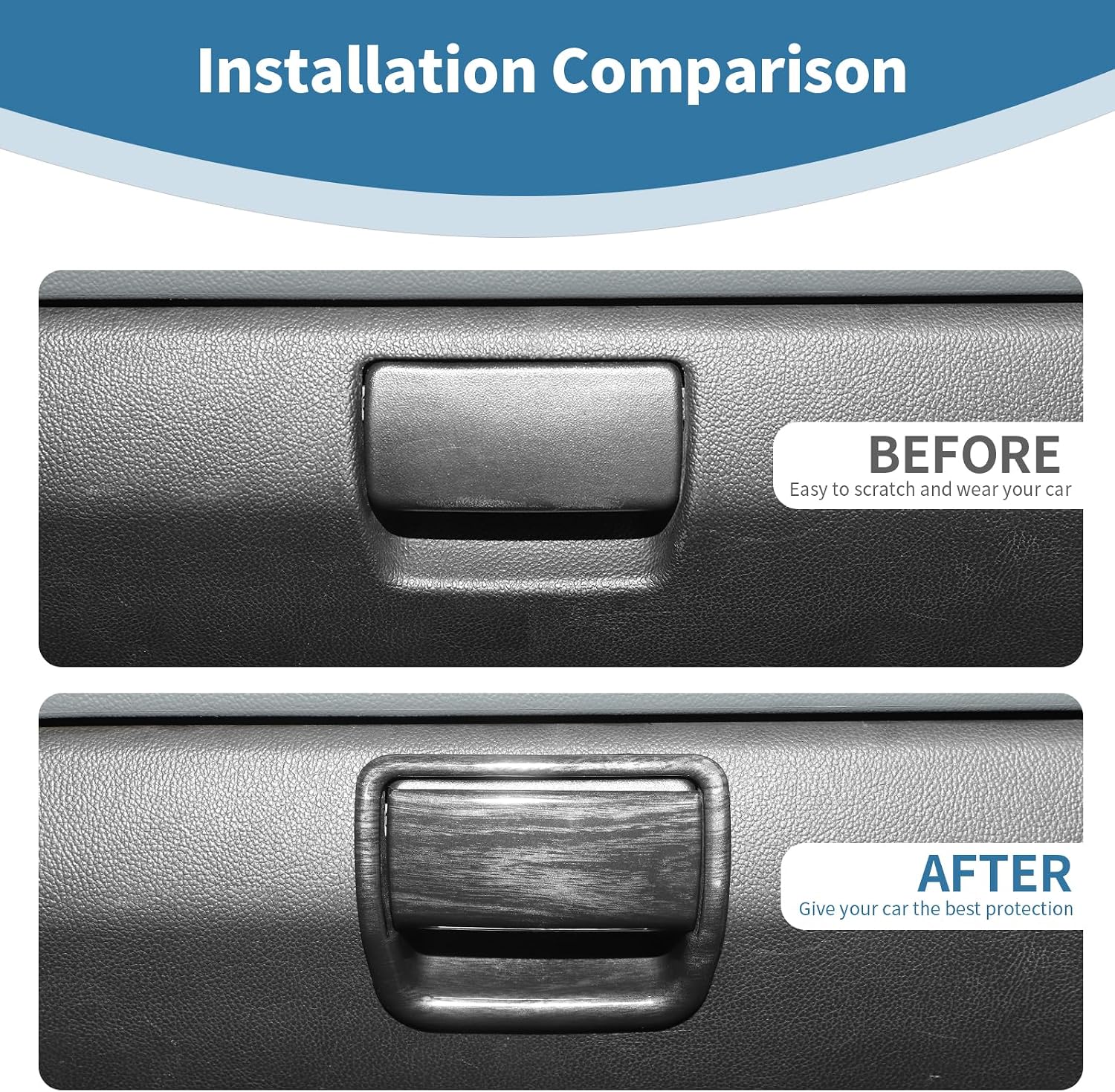 for Colorado Glove Box Latch Handle Cover Trim Fit for Chevy Colorado/GMC Canyon 2014-2022 Black Wood Grain Interior Accessories 1pc