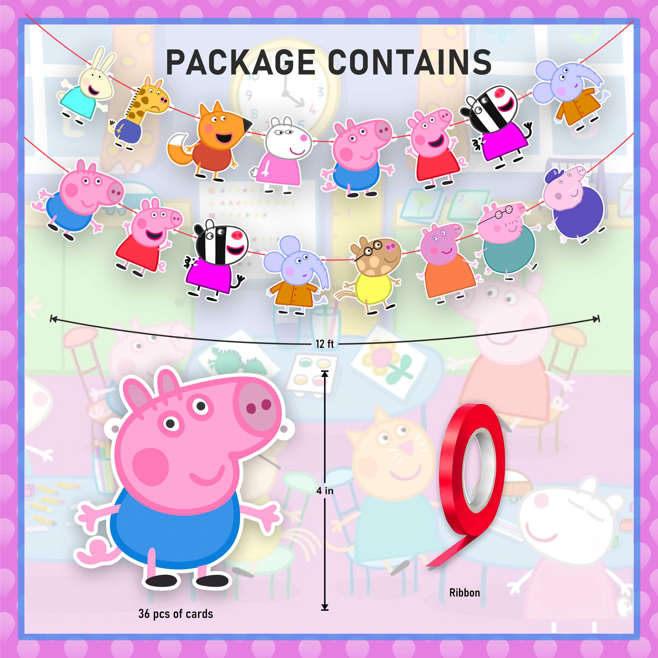 Seyal Pepa Pig Garland Decoration - Image 2