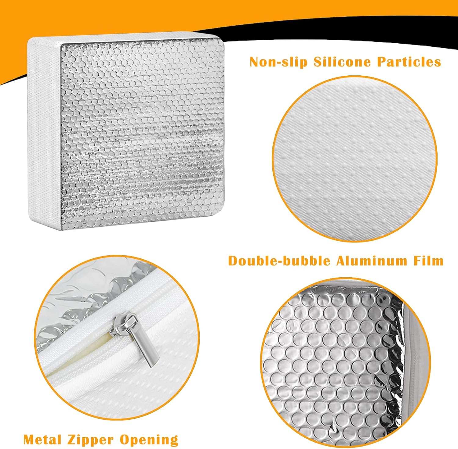 Gekufa RV Vent Insulator 14 * 14 * 3 RV Skylight Cover with Reflective