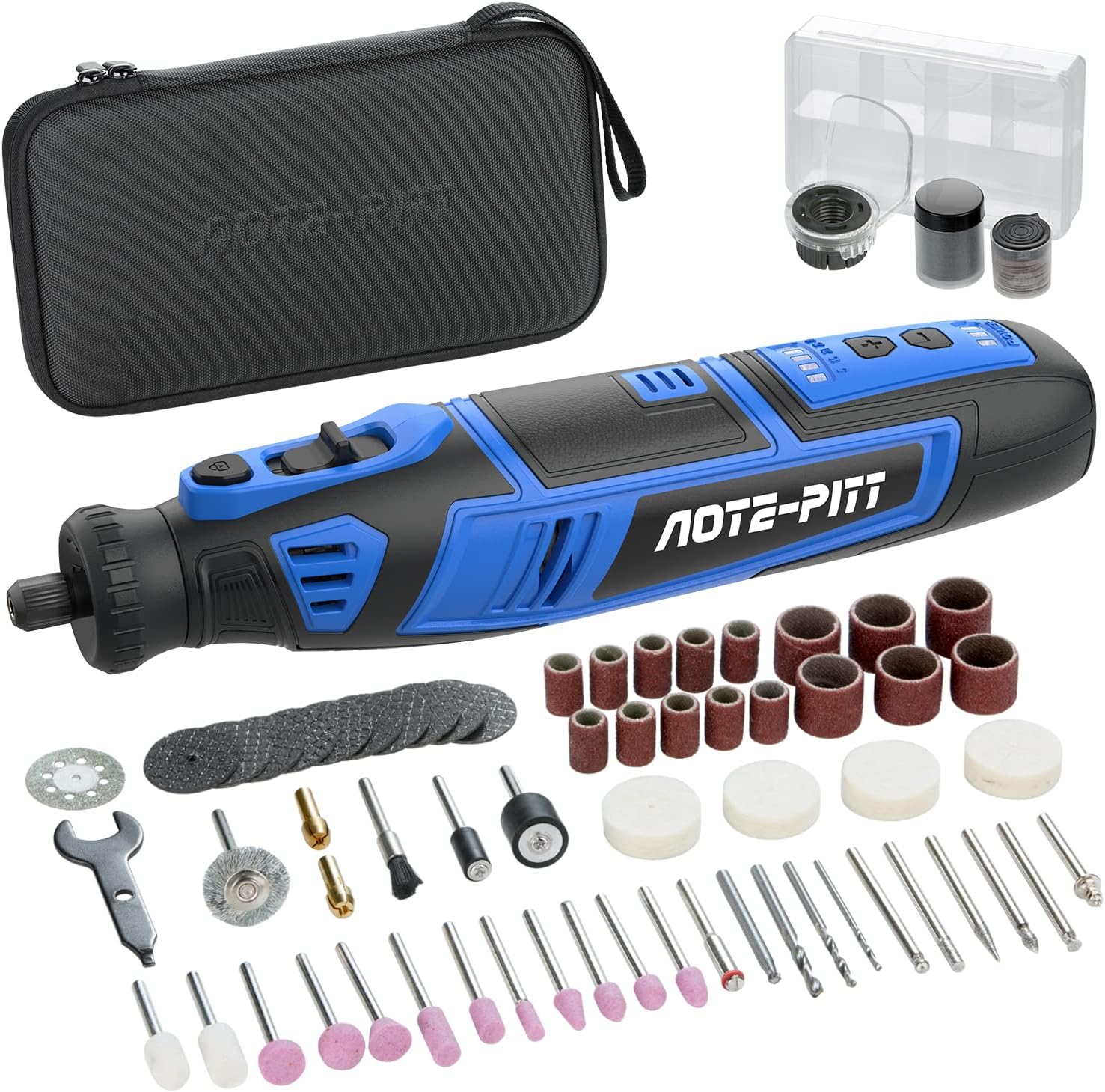 AOTEPITT 8V Cordless Rotary Tool Kit with 130Pcs Accessories, 30000RPM