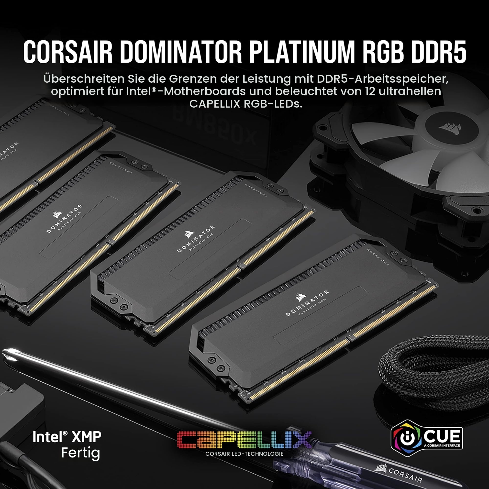 Corsair Dominator Platinum RGB DDR5 RAM 64GB (2x32GB) 5600MHz - Test und Preisvergleich - Dettaglio