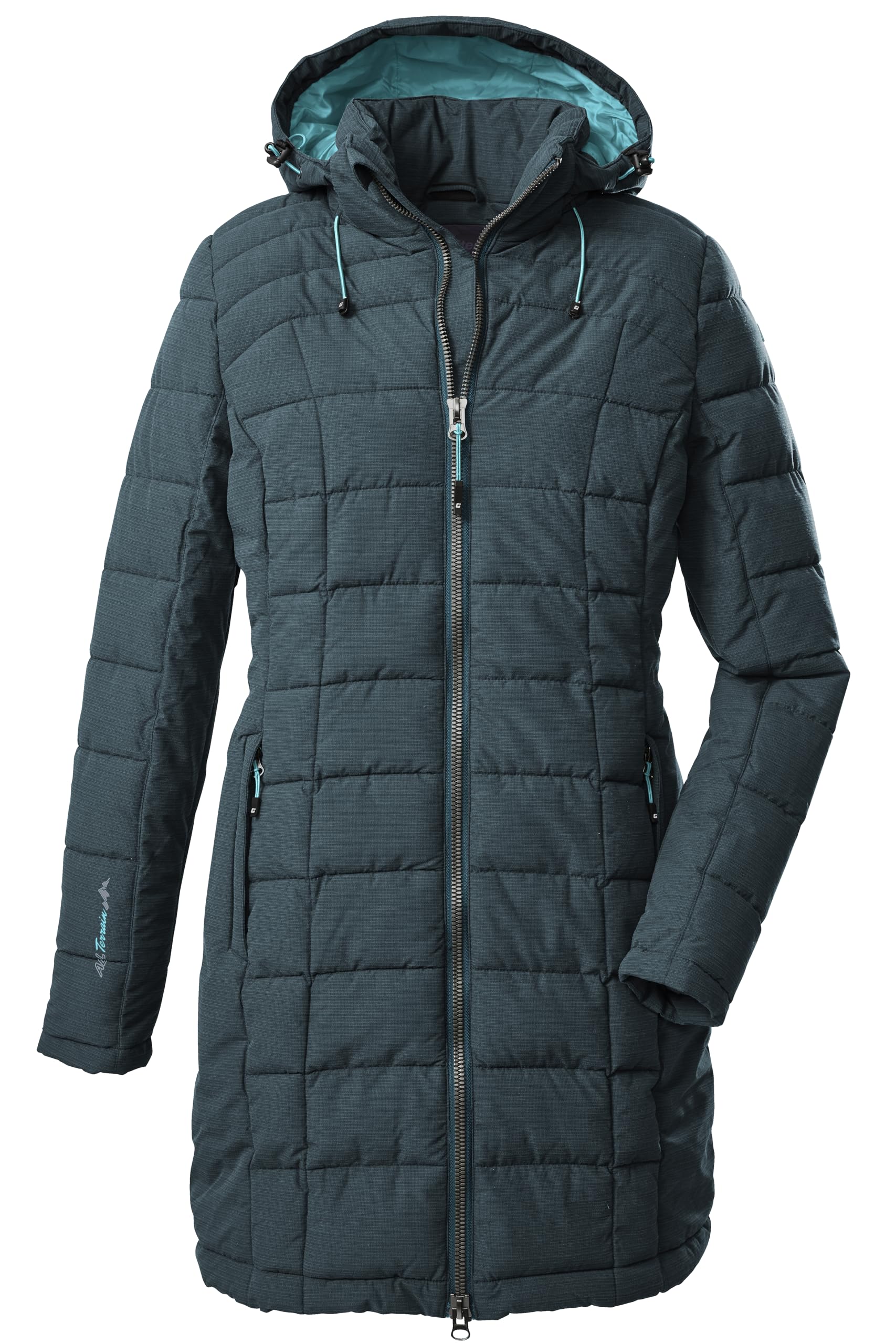 Killtec Damen Skane Wmn Quilted Prk Parka In Daunenoptik Mit Abzippbarer Kapuze
