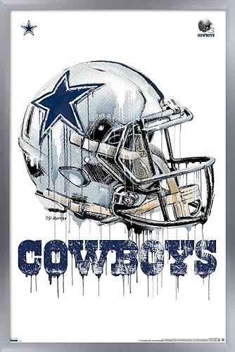 Miniatura 29 de Trends International NFL Dallas Cowboys - Póster de pared con casco de goteo 20, 22.375 x 34 pulgadas, versión premium sin marco
