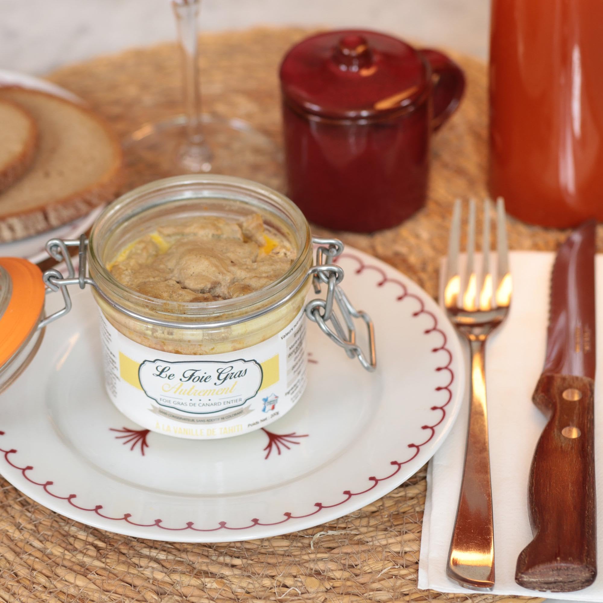 Foie Gras de Pato Entero con Vainilla de Tahití 200 g – Relais Gourmet | Artesanal Francés del Suroeste | Sin Conservantes, Aditivos ni Colorantes | Receta Gourmet y Original