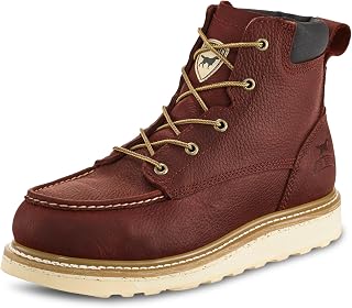 Irish Setter Ashby Men's 6" Soft Toe Work Boots - Full Grain Leather, Slip-Resistant, EH Rated, ASTM Certified