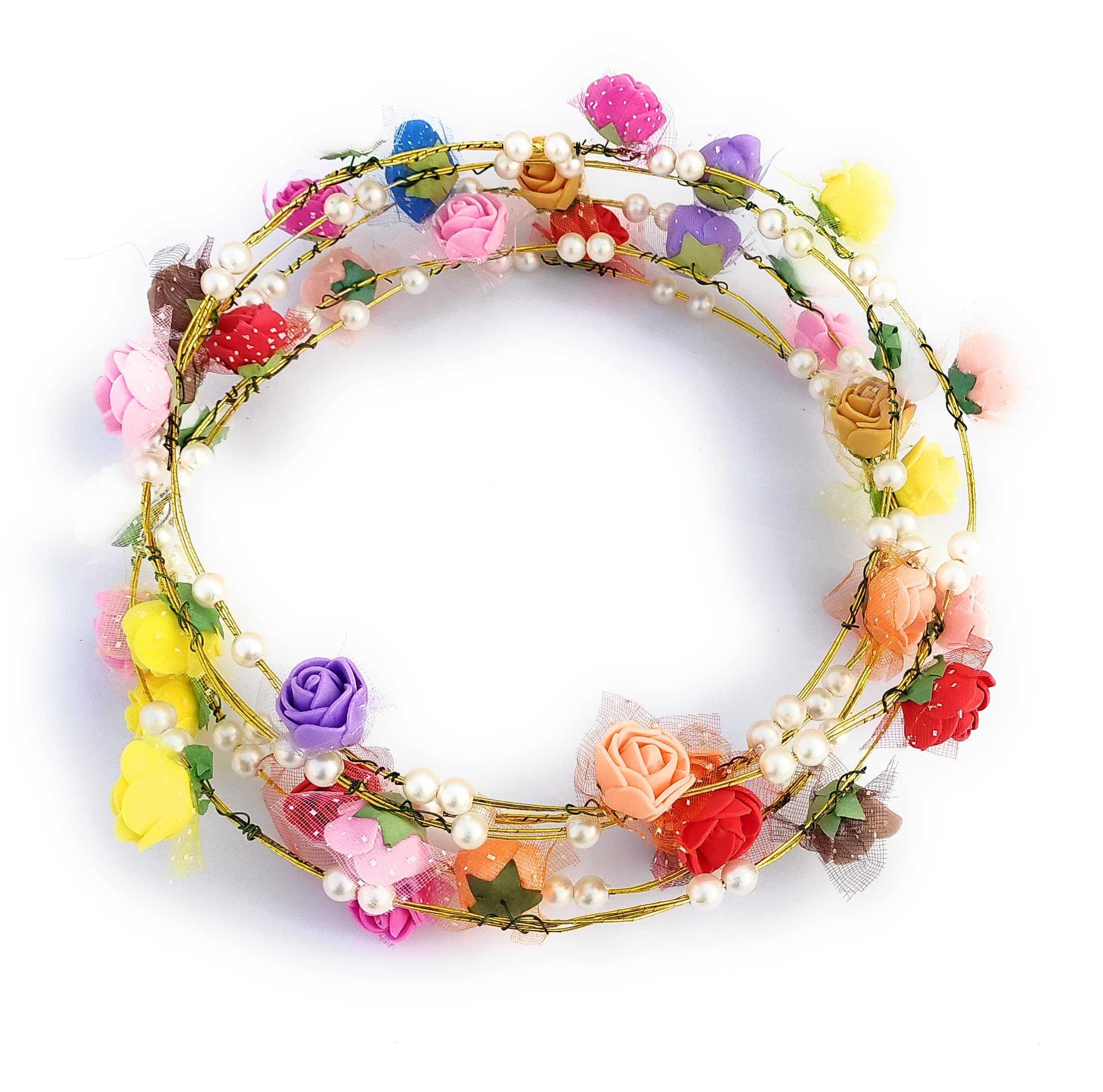 5Pcs Roses Boho Crown Flower Headbands Tiara Girl Headpiece Bride Bridesmaid Wedding Hawaiian Headdress Boho Flower Head Bands Hair Wreath Tiara for Girls Women (Multicolor) (B0CL7DCX59) Amazon Price History, Amazon Price Tracker