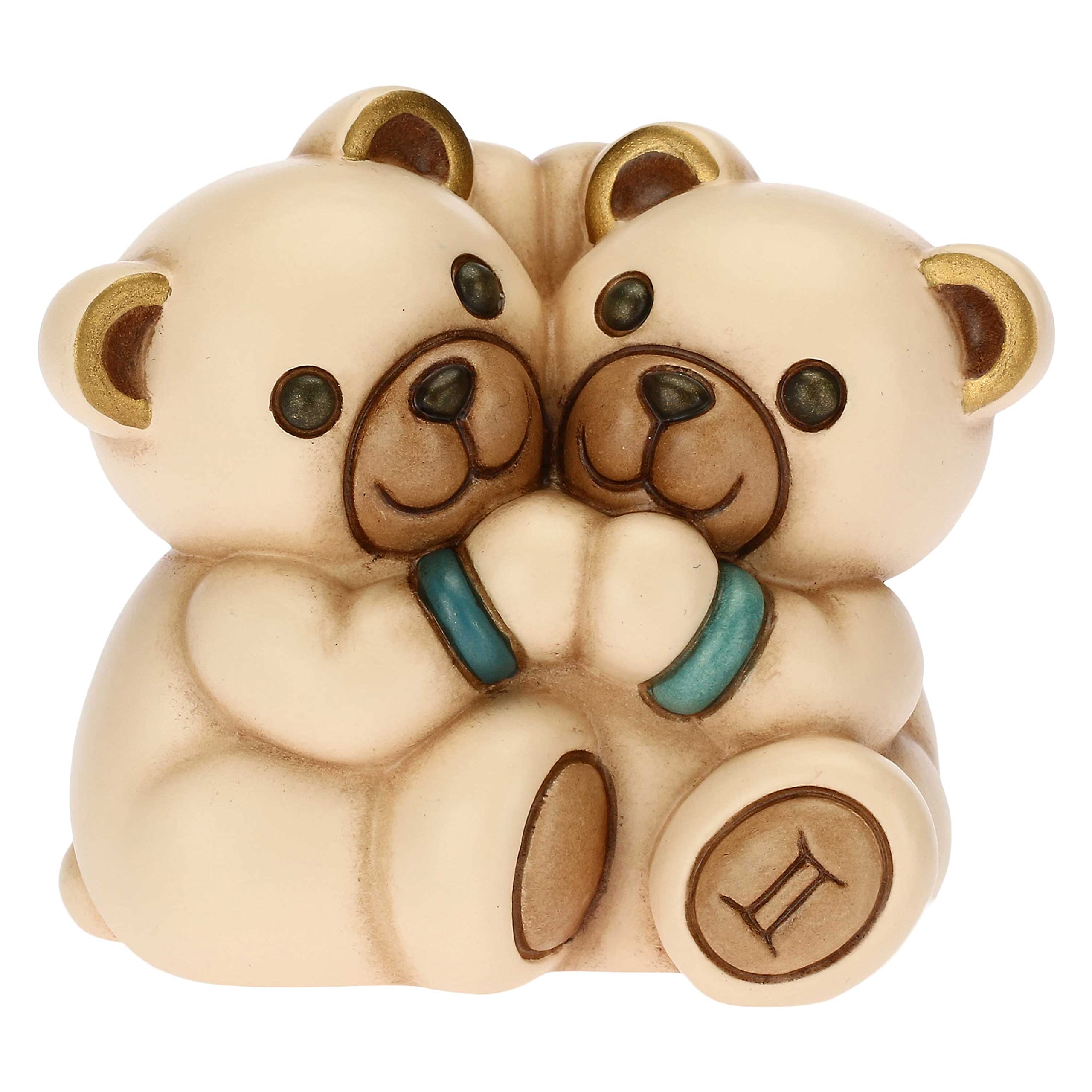 THUN - Gemelli Teddy Stars - Living, Icone - Ceramica - 7,3x5,6x6,5cm h