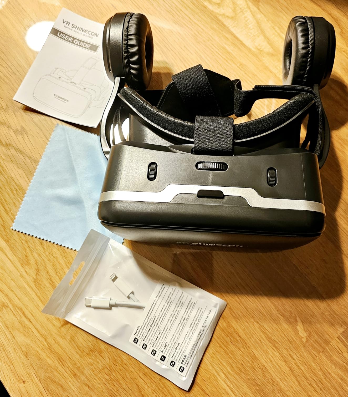 3D VR Brille Mit Kopfhörern - Immersives Virtual Reality Erlebnis