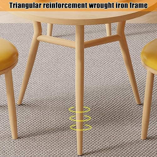 Miniatura 4 de YVYKFZD Mesa de club de recepción de oficina, mesa de conferencias redonda con patas de metal, juego de mesa de comedor de cocina simple, mesas de