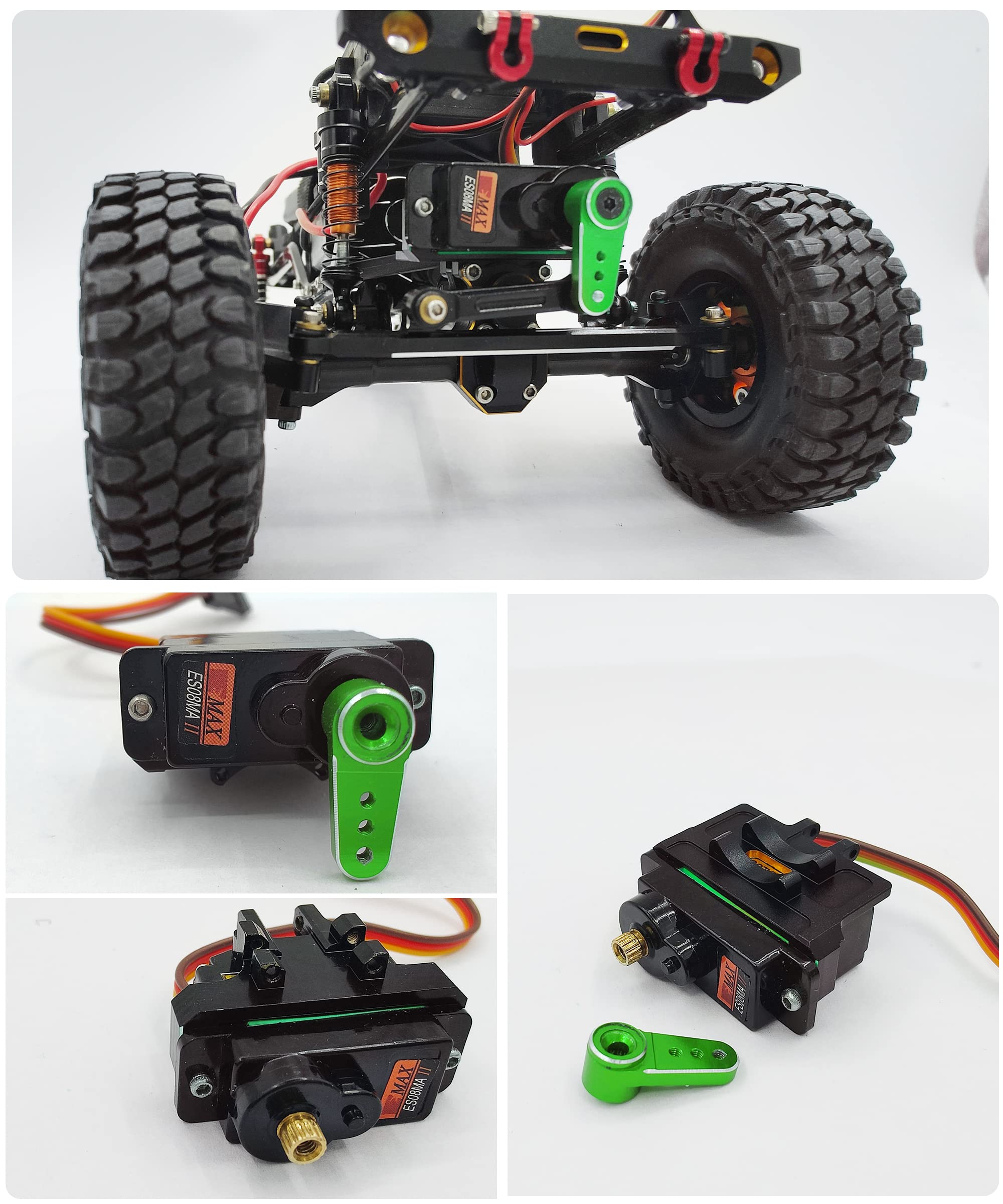 HOPLEX ES08MA II RC Servo Mount Bracket & Mini Servo Arm - Red Upgrade Parts For Axial SCX24 Car & Crawler - View #7
