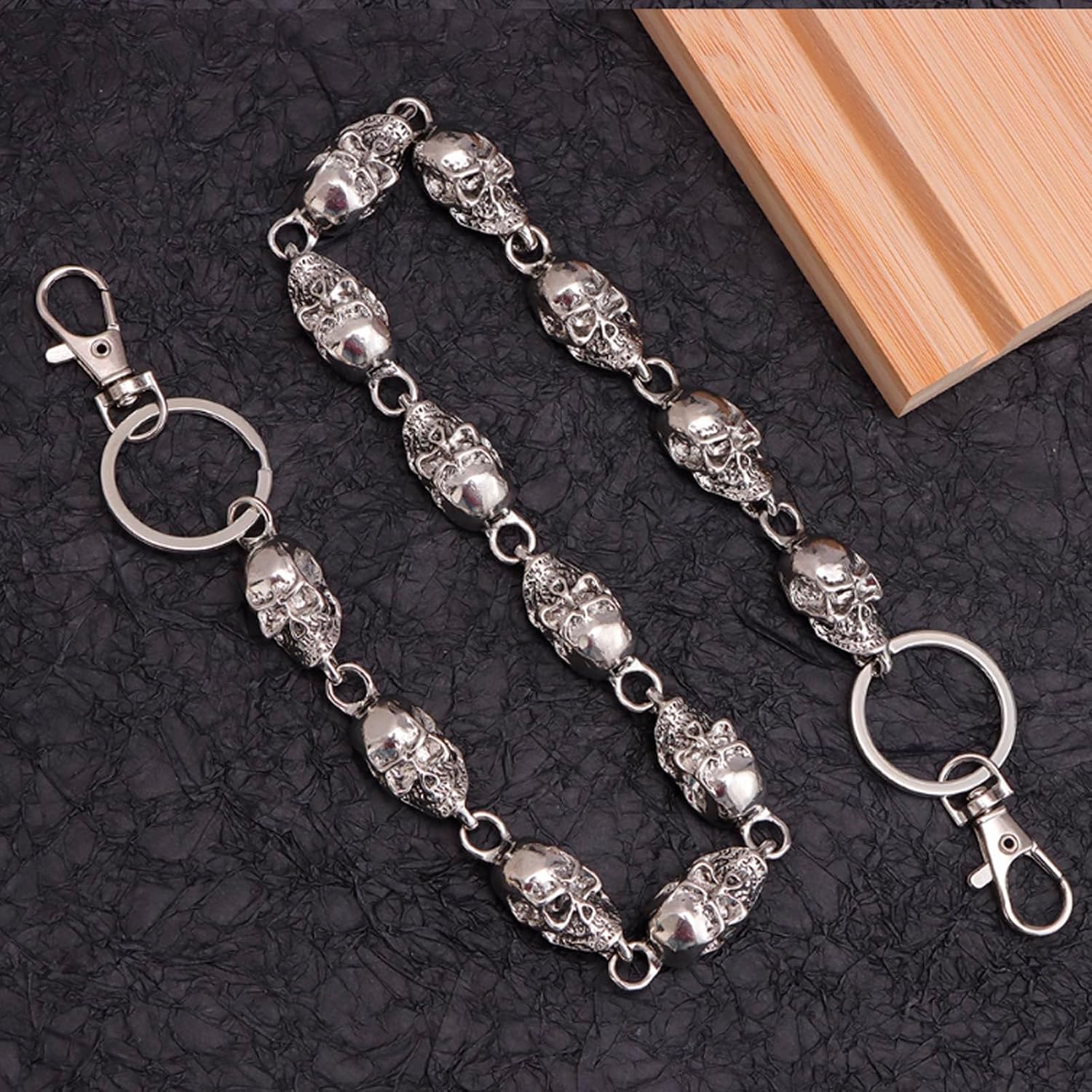 Biker Wallet Chain Pants Jeans Trouser Skull Keychains for Men Women Punk Hip-Hop Goth Clothing Accessories - Image 4