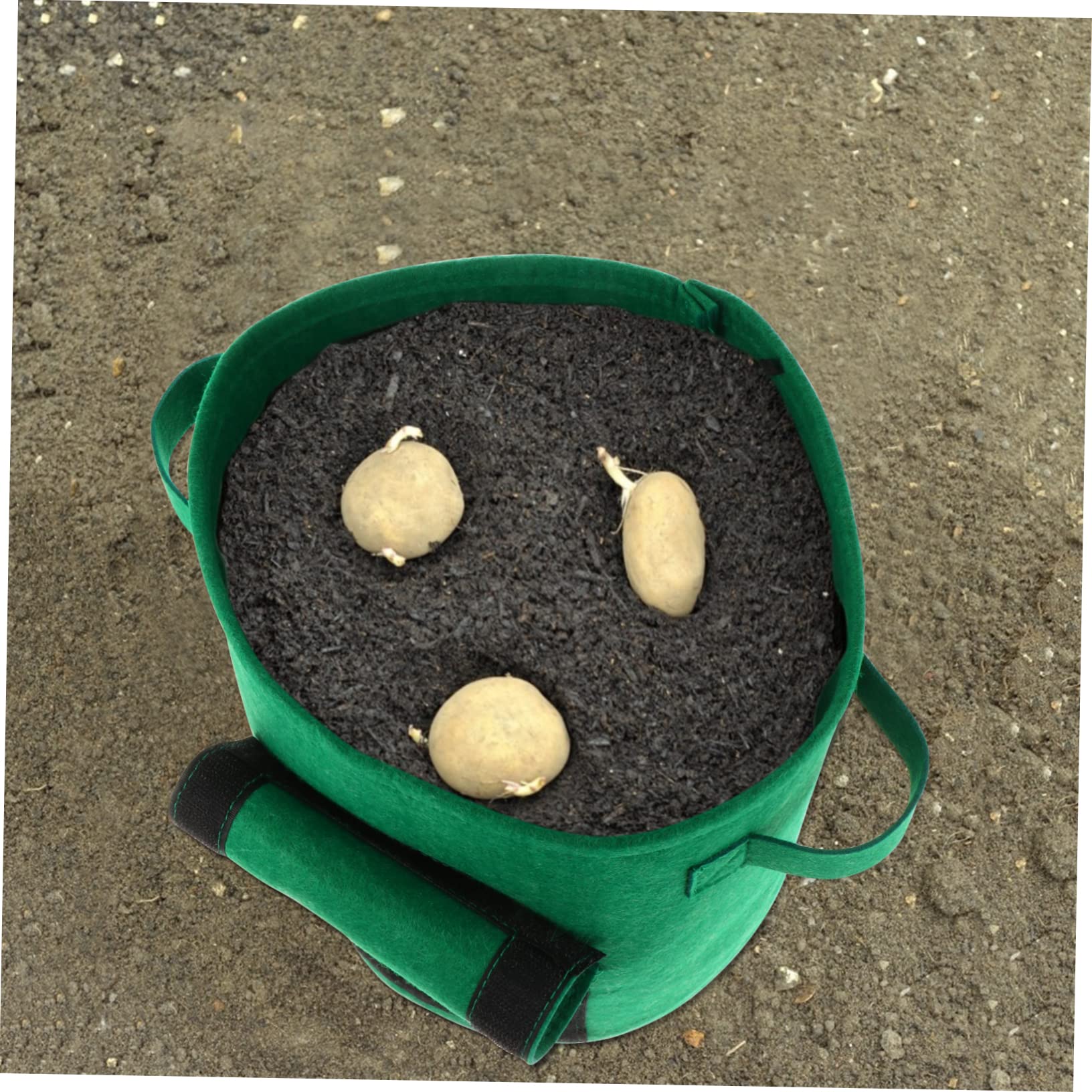 2 Sätze Kartoffel Pflanzsäcke Vliesstoff Atmungsaktive Pflanztaschen Mit Stabilen Griffen Für Anbau Von Kartoffeln Und Anderen Pflanzen Gallonen 2 Stücke * 2