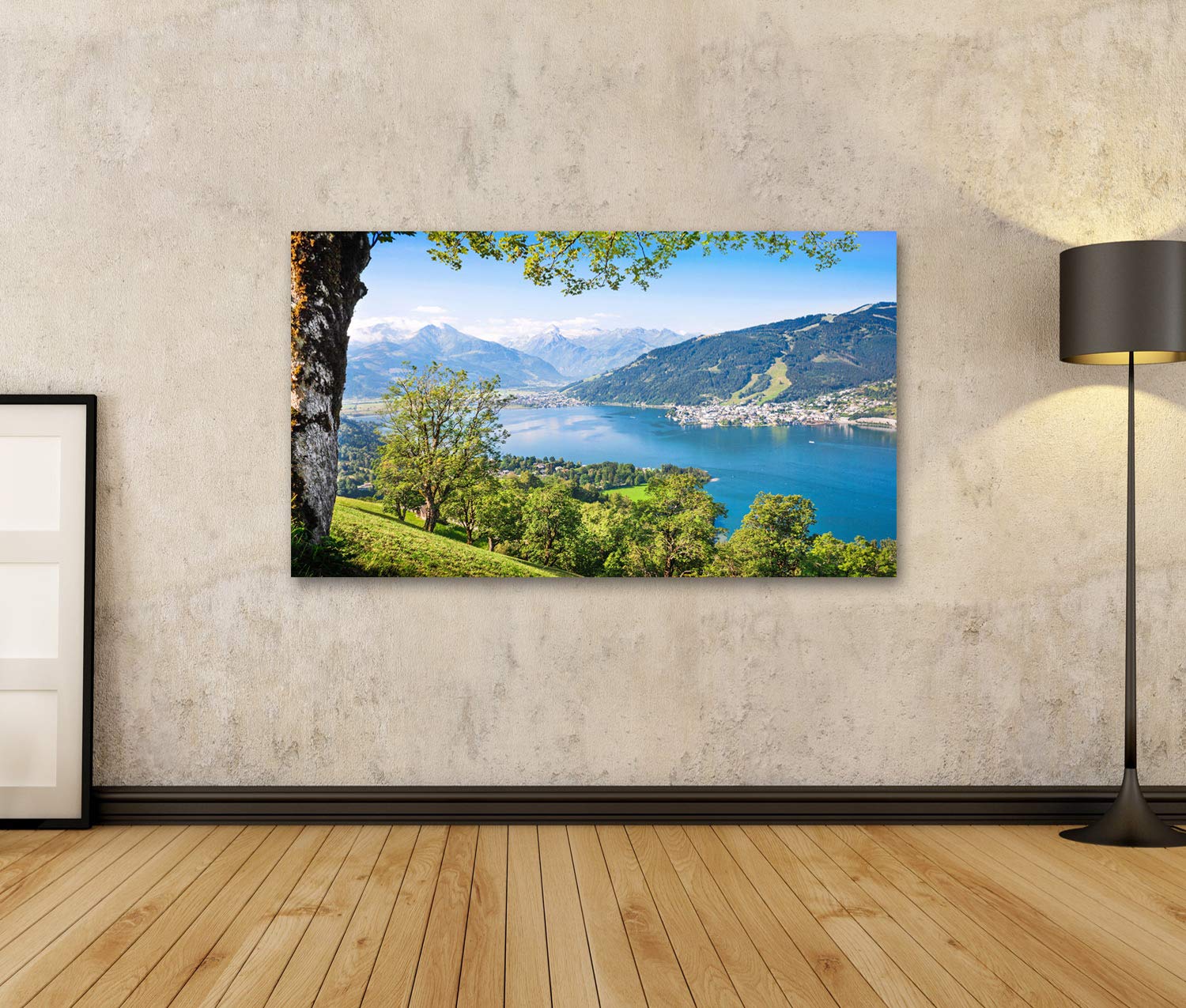 Arazzo Aidatain Con Paesaggio Alpino Invernale - 203x152 Cm - Decorazione Da Parete Con Montagna Innevata - 5
