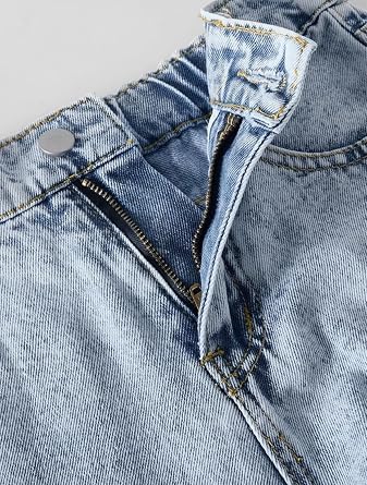 女の子用ジーンズ だぶだぶ ワイドレッグ リップド 高弾性ウエストデニムパンツ Y2k ボーイフレンド スケーター ストリートウェア キュート ズボン 7-14歳