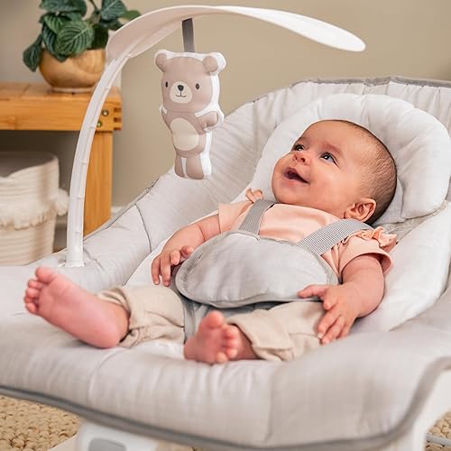 Miniatura 9 de Ingenuity Keep Cozy 3 en 1 Grow with Me - Asiento vibratorio para bebé y balancín de bebé a niño pequeño, 0-30 meses hasta 40 libras (Linden)