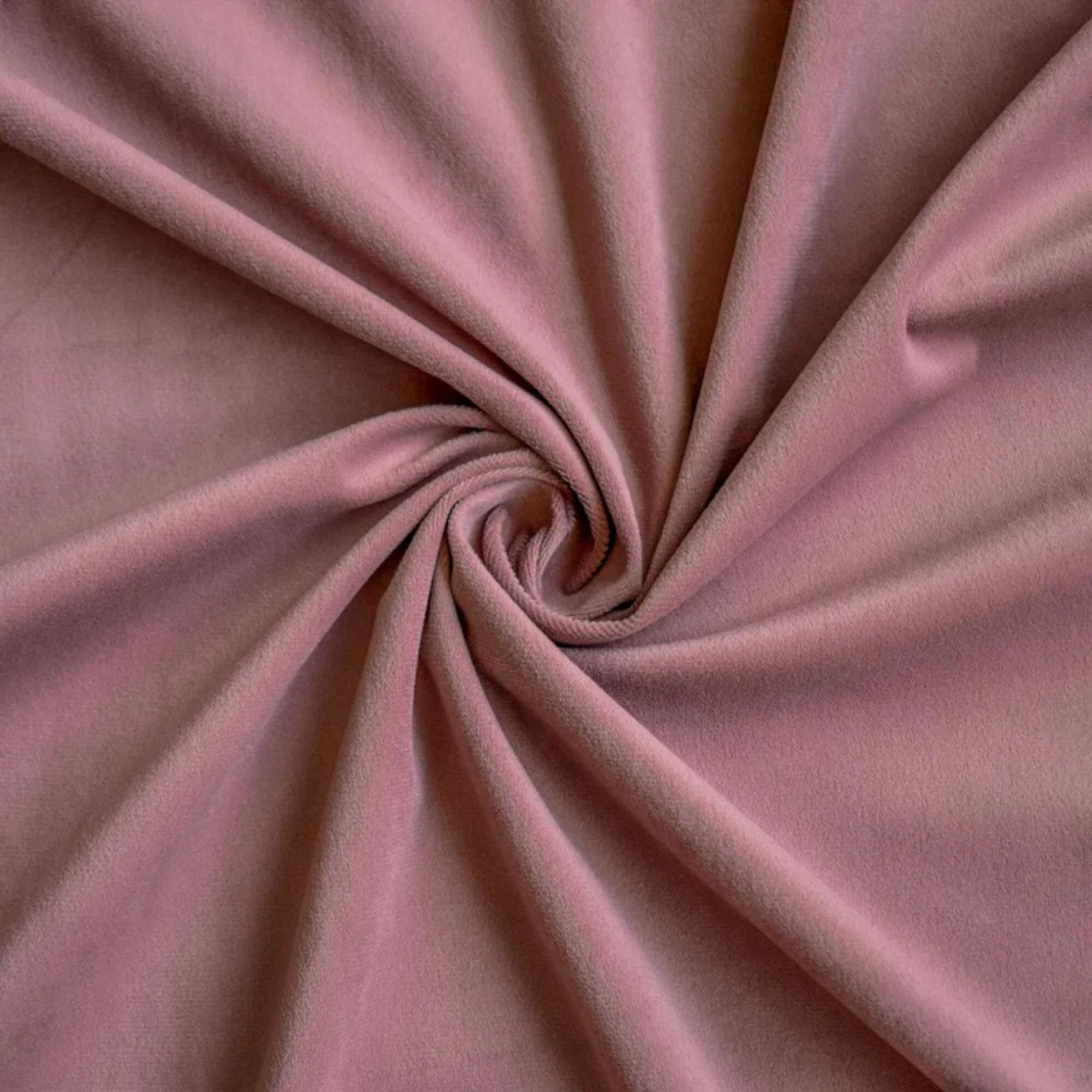 Fabric Mart Direct Rosa ruborizado Tela por Metro, 137 cm o 54 pulgadas Ancho Rosa Terciopelo Tela, 1 medidor continuo Terciopelo de felpa de alta calidad Tela, Telas Para Tapizar, Cortinas Cojines