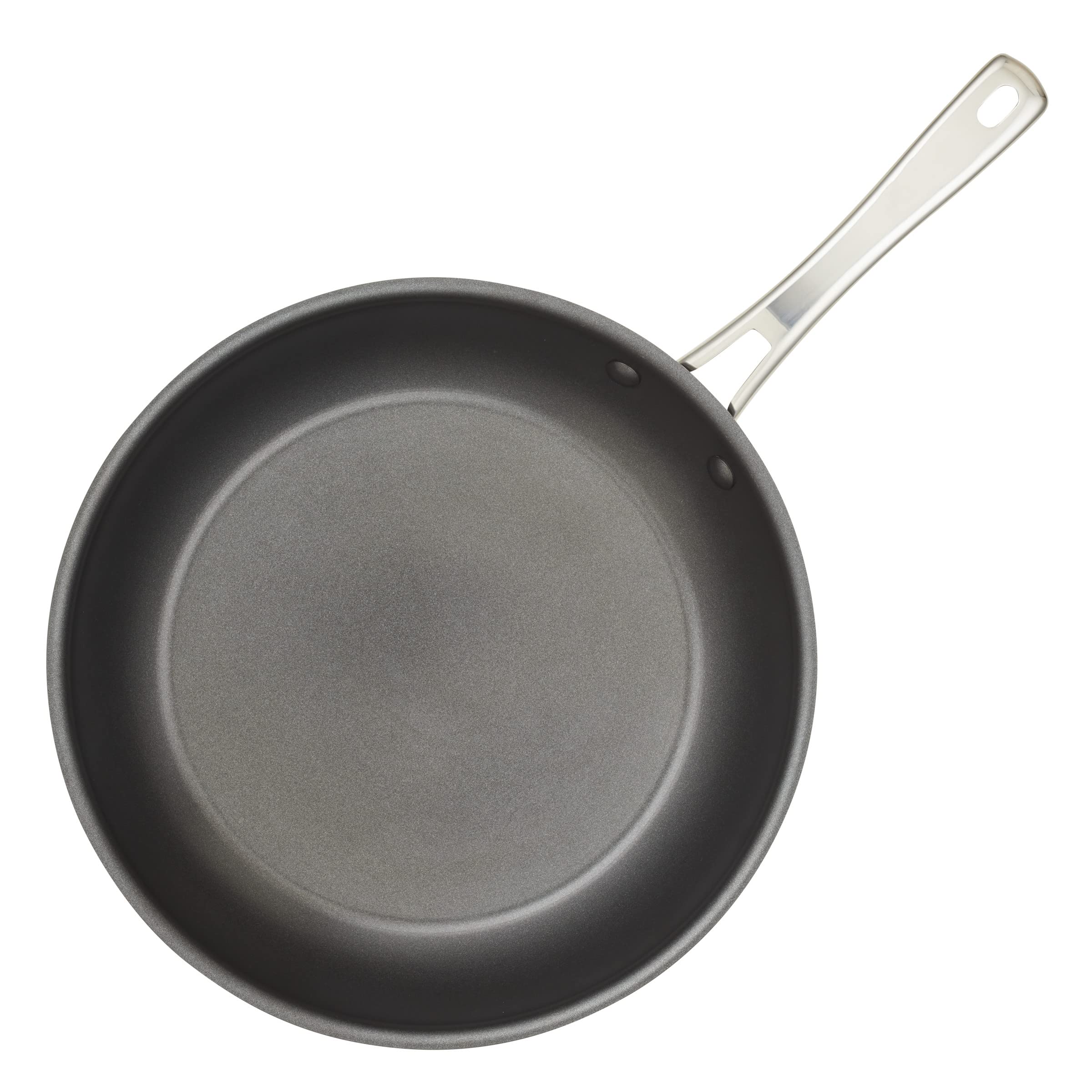 Rachael Ray Cook + Create - Sartén antiadherente anodizada dura, 12.5 pulgadas, color negro