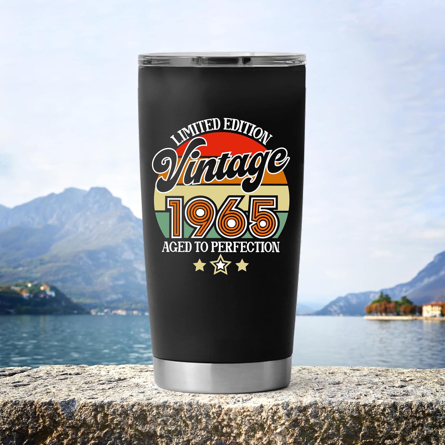 60th Birthday Gifts For Men Women, 1965 Birthday Gifts For Her Him, 60 Year Old Present, Turning 60 Year Old Gifts For Man, Woman, Mom, Dad, Wife, Husband, Sister - Vintage 1965 Tumbler with Keychain - Image 9