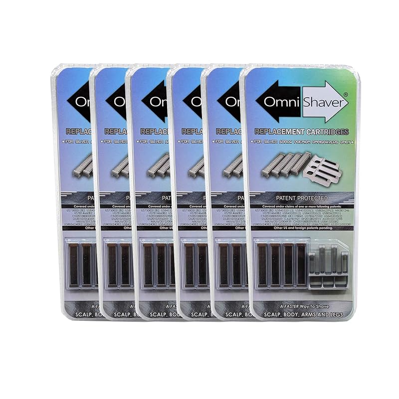 Kit de refis de cartuchos OmniShaver com 4 unidades e ferramenta de remoção