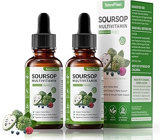 Soursop Bitters Liquid Drops with Vitamin C, D3, B6, Soursop Fruit & Leaf Extract + 10 Bitters Botanicals for Immune Support Digestive Health Antioxidant Boost丨Non-GMO Vegan 120mL/4 Fl Oz