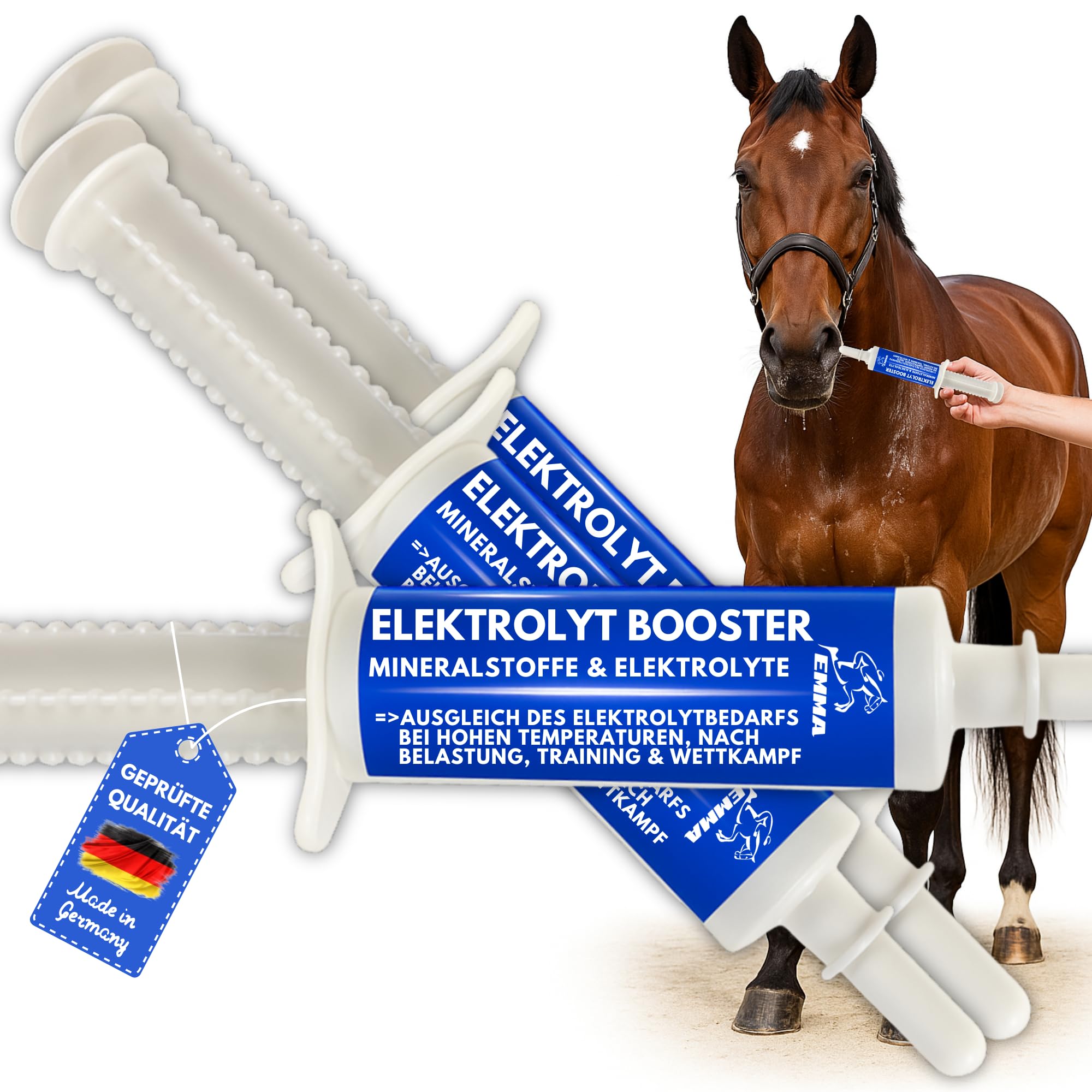 Elettroliti Cavallo - Pasta vitaminica per cavalli I Complesso vitaminico b Cavallo I Elettroliti Sodio Potassio Magnesio I Alimenti minerali Cavalli dopo la diarrea Vomito Acqua Sali minerali 3p.