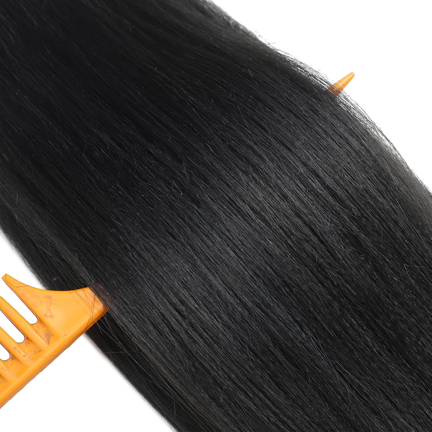 Braiding Hair Pre Stretched, 24inch 8 Pack Black Pre Stretched Braiding Hair for Women, Yaki Straight Texture for Boho Twist Crochet Braids Hair (1B, 24Inch (Pack of 8))