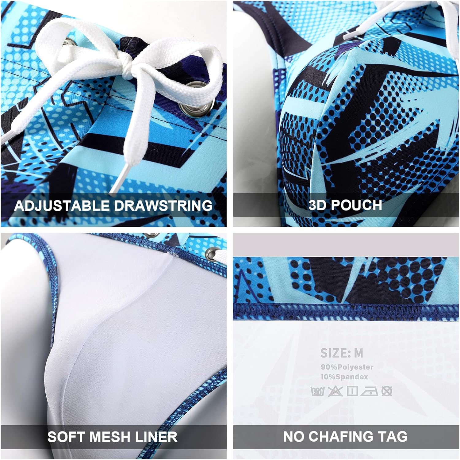 Arjen Kroos Men's Swim Briefs Sexy Bikini Swimwear Mens Funny Print Swimsuit Low Rise Swimming Briefs with Drawstring - Image 5