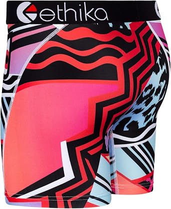 Ethika Men's Mid Boxer Brief, Extended Length, 4-Way Stretch with Signature
