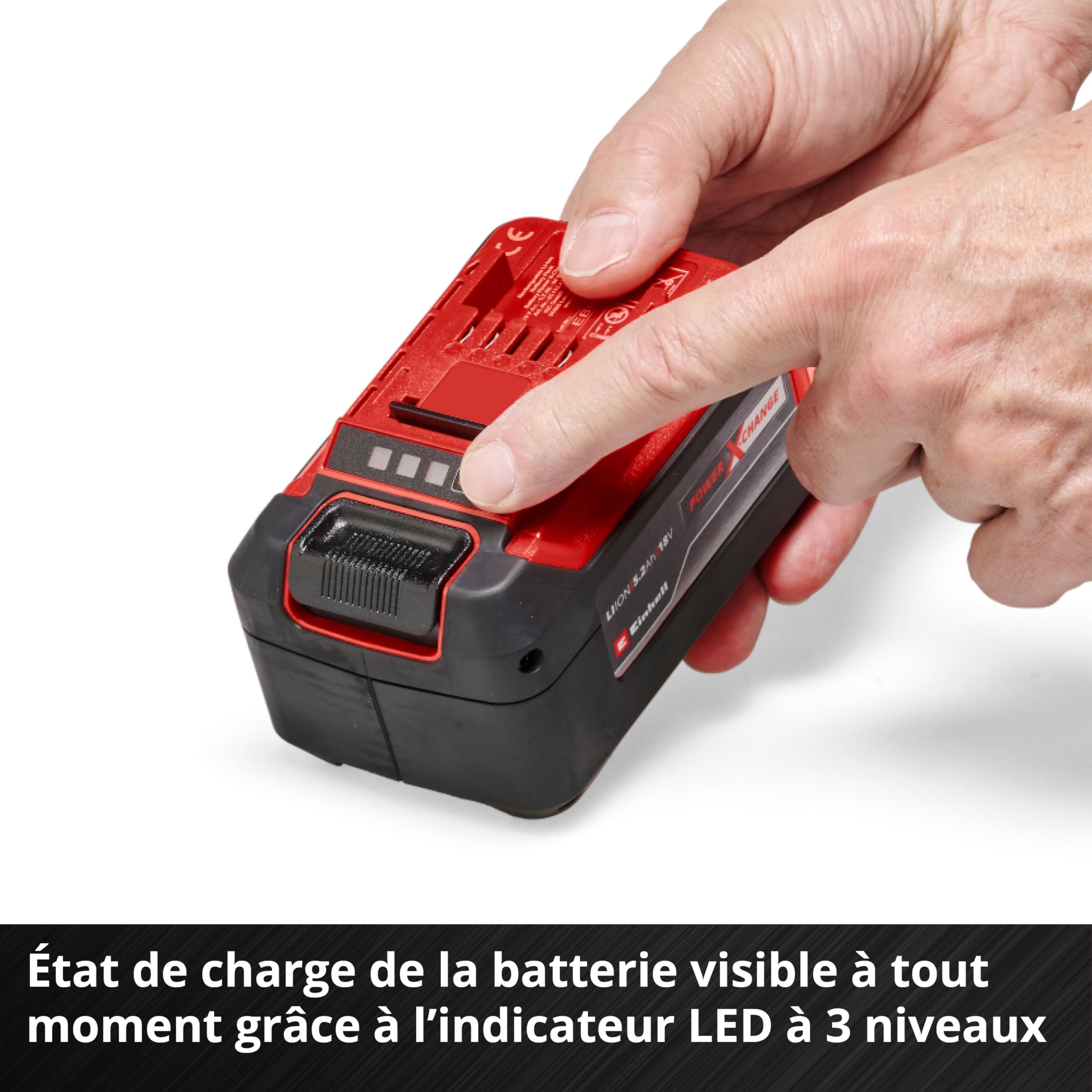 Einhell Batterie 5,2 Ah Power X-Change Plus (Lithium-ION, 18 V, pour Tous Les appareils Einhell Power X-Change)