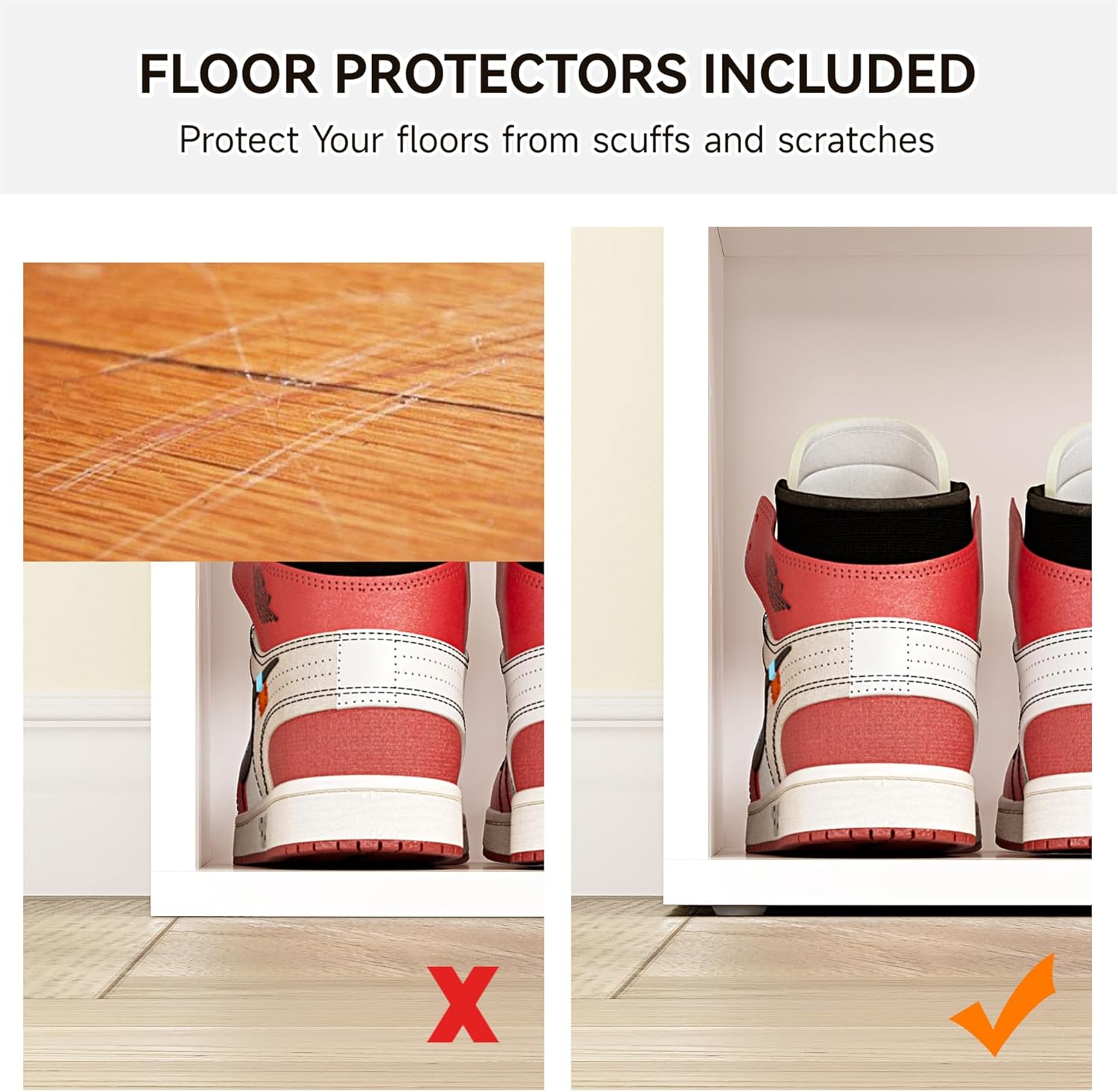 GAOMON Shoe Storage Bench, 5 Cubbies Storage Rack Bench with Cushion, Entryway Bench with 3-Tier Adjustable Shelves for Entryway, Living Room, Hallway, Bedroom (White, 20 inch)