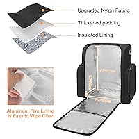 Vista 4 de Yarwo Estuche de transporte compatible con dispensador Baby Brezza Formula Pro Advanced (WiFi), calentador de botellas aislado bolsa de viaje