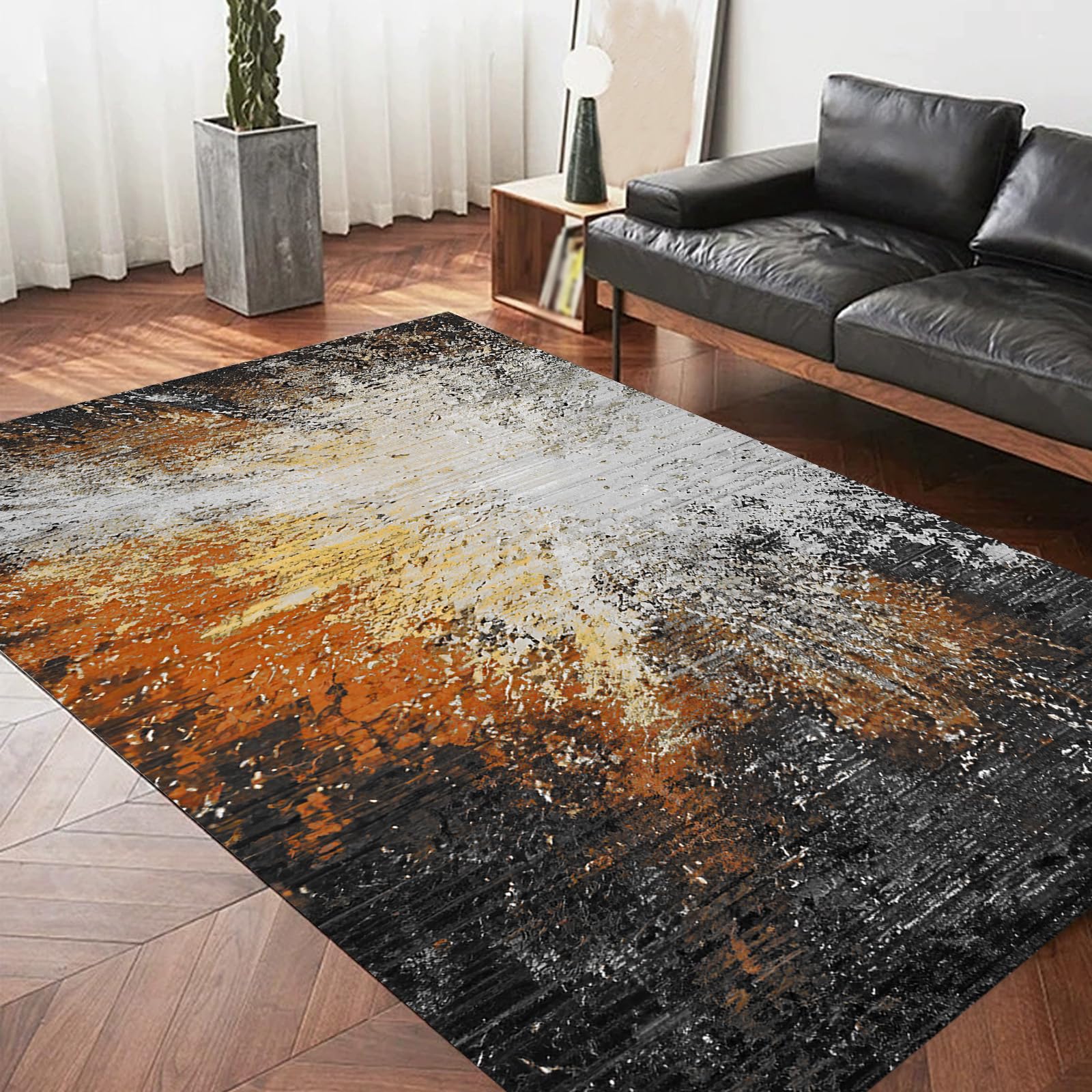 Grand tapis moderne 180x250 cm rectangulaire et lavable pour la décoration du salon