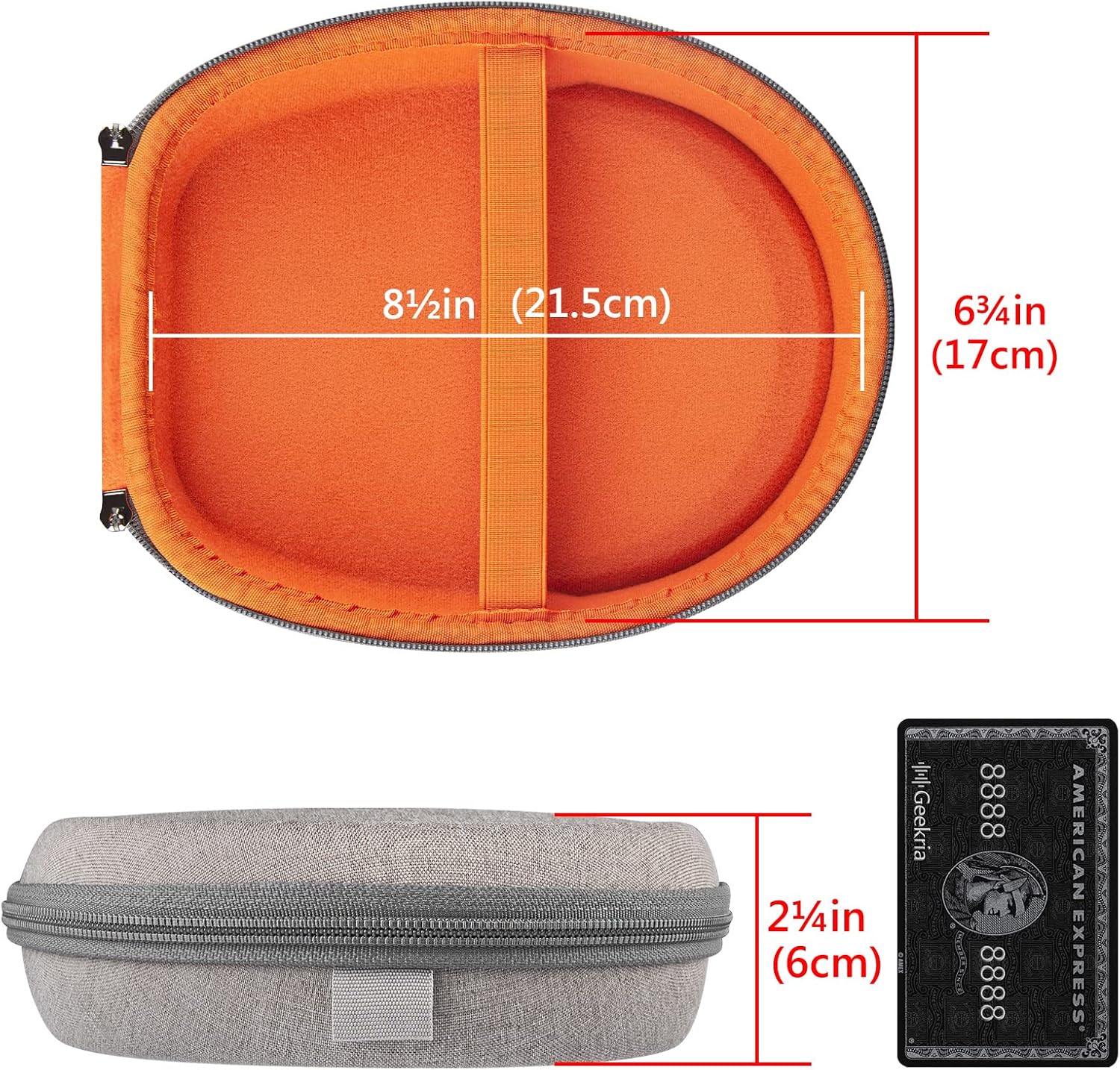 Geekria Shield Headphones Case Compatible with Bose 700, QC45, QC35 II, QC35 Gaming, QC35, QCSE, SoundLink Around Ear II Case, Replacement Hard Shell Travel Carrying Bag with Cable Storage (Brown)