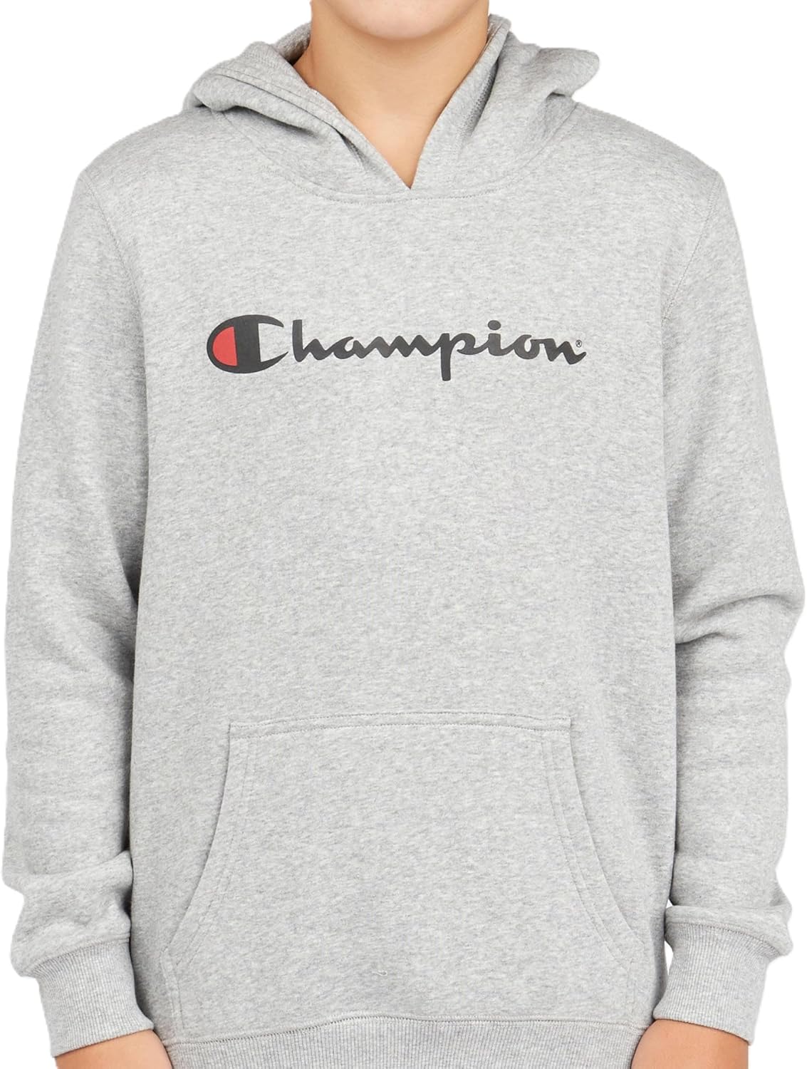 Champion Kids Clothes Sweatshirts Youth Heritage Fleece Pull On Hoody Sweatshirt with Hood (Medium, Oxford Gray Heather)