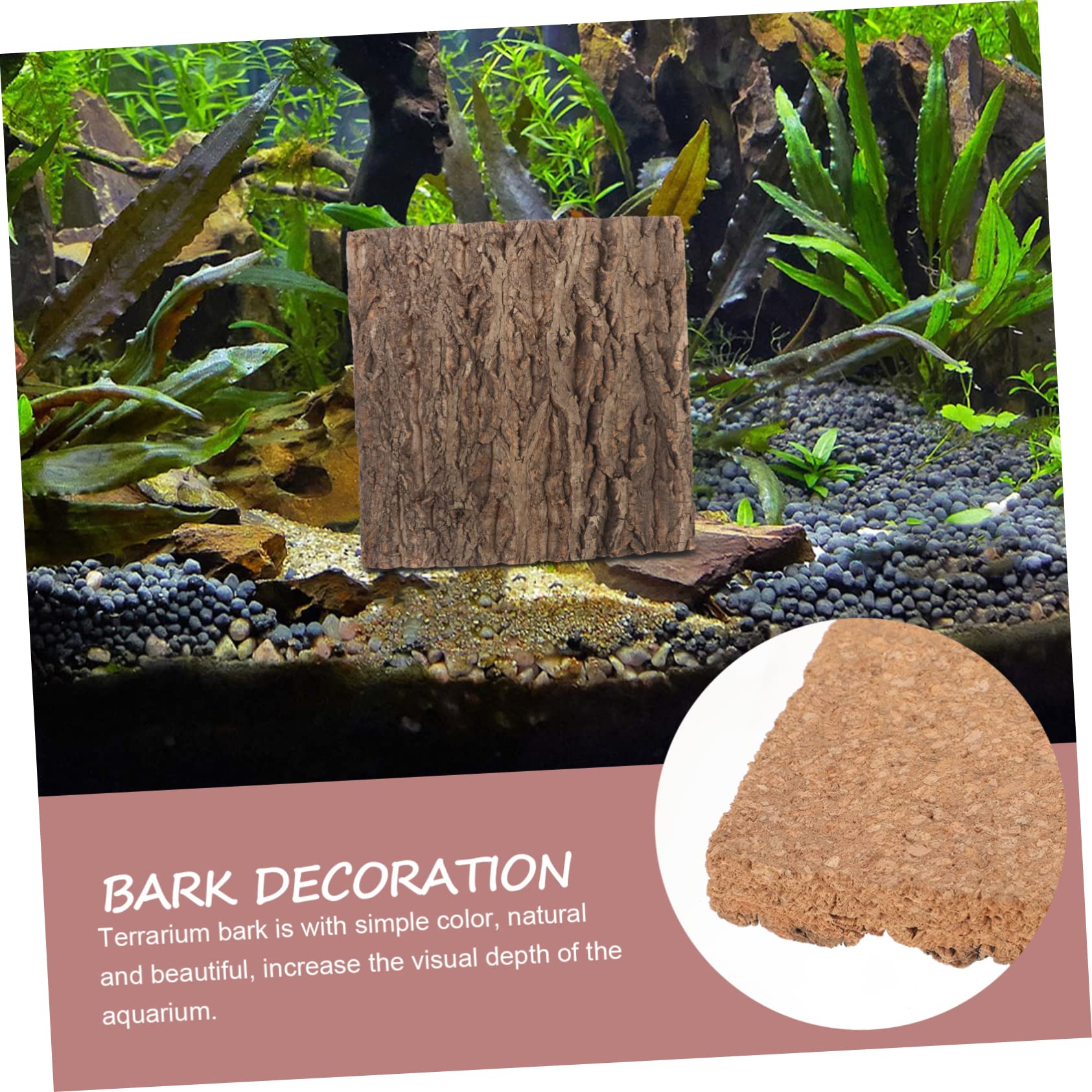 UPKOCH Terrarium Hintergrund aus Echtem Kork Dekorative Bark für Aquarien und Reptilienbecken Wiederverwendbar und Anpassbar eine Natürliche Umgebung für Schildkröten und Bartagamen