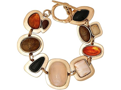 MINACHI Geometric Metal Stone Bracelets, Trendy Personality Jewelry for Women