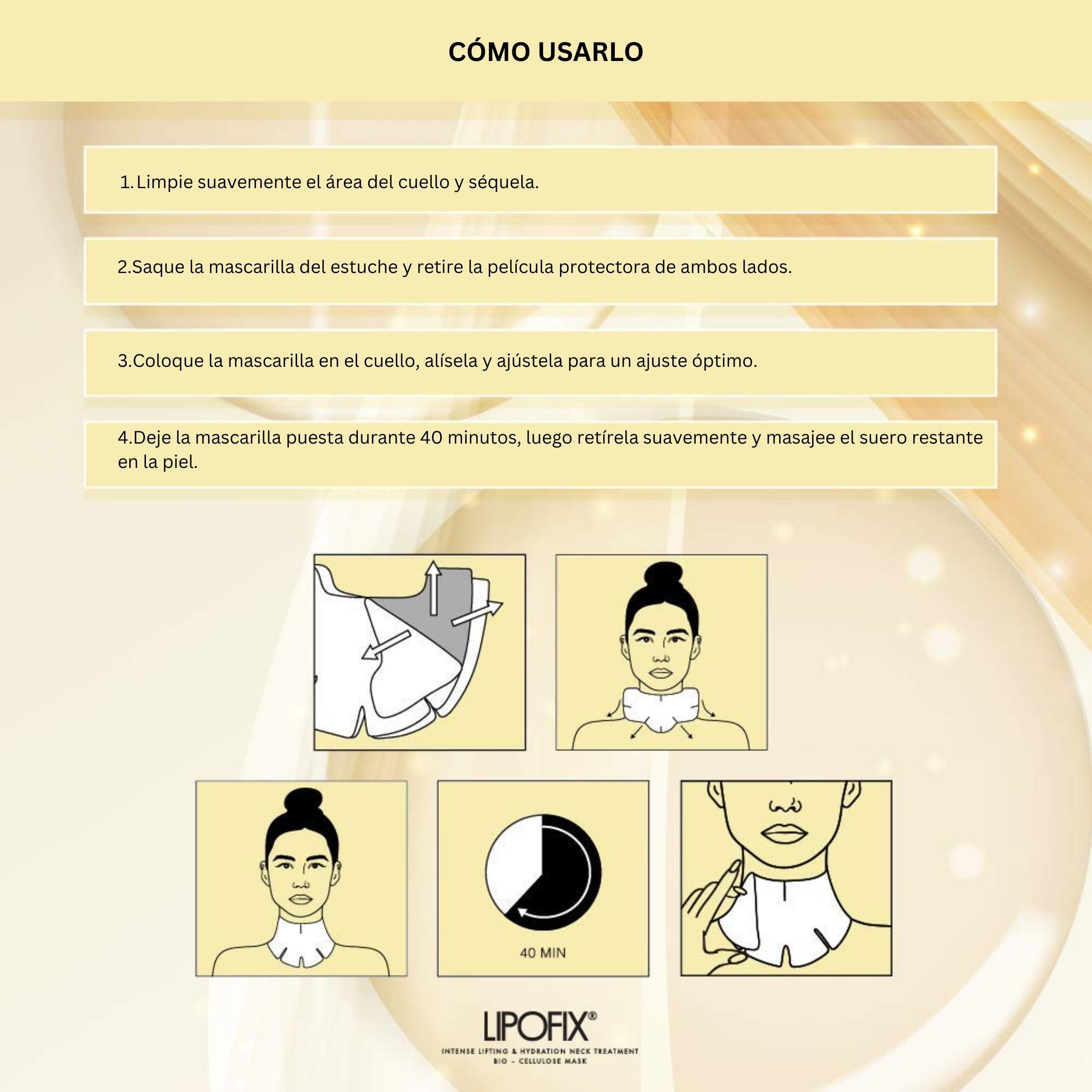 Mascarillas Para El Cuidado De La Piel Del Cuello - Mascarillas Reductoras De Papada Para El Estiramiento Del Cuello - Tratamiento De Biocelulosa Y Antiarrugas - 5 Mascarillas