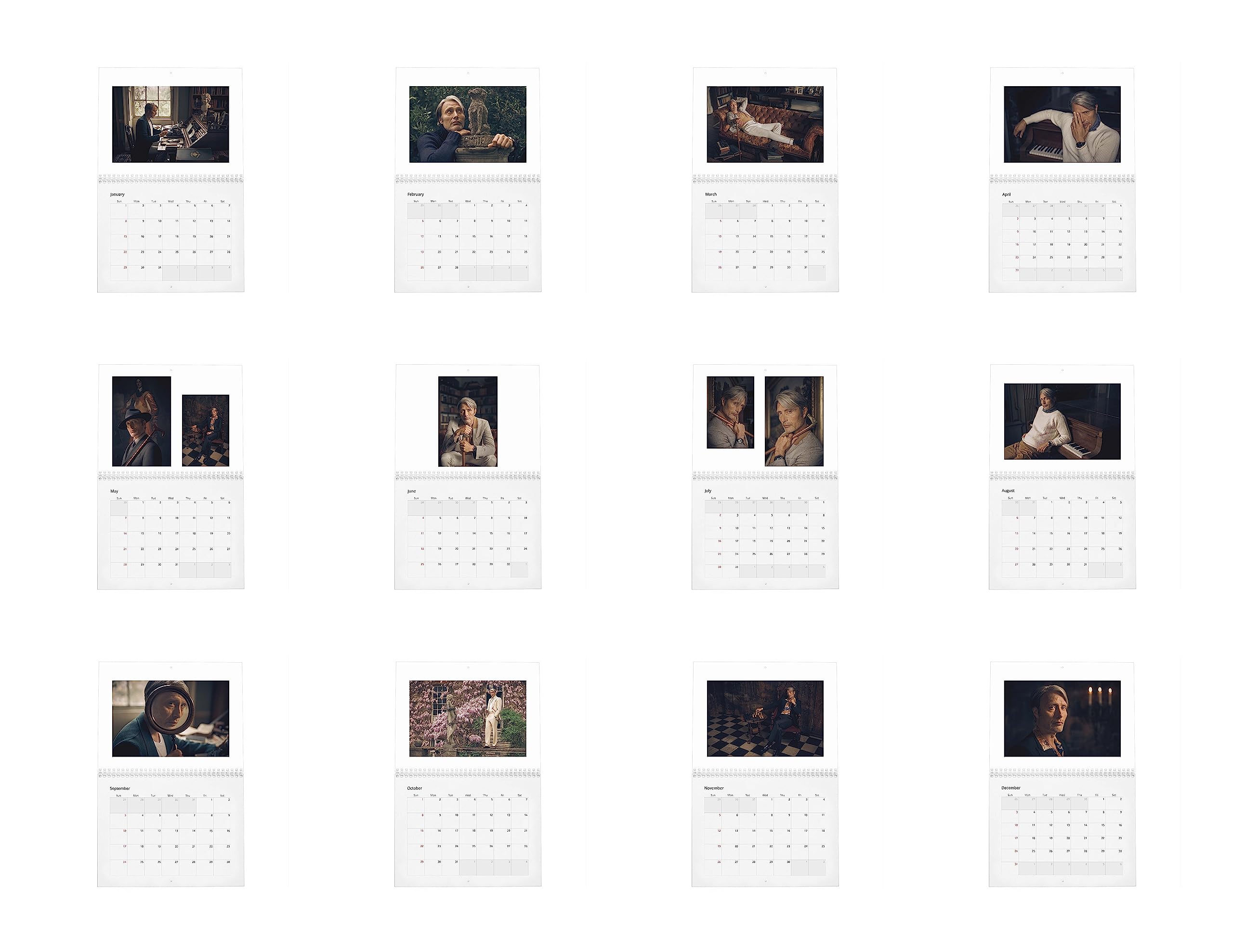 Mads Mikkelsen Vol.2-2027 - Calendario da parete