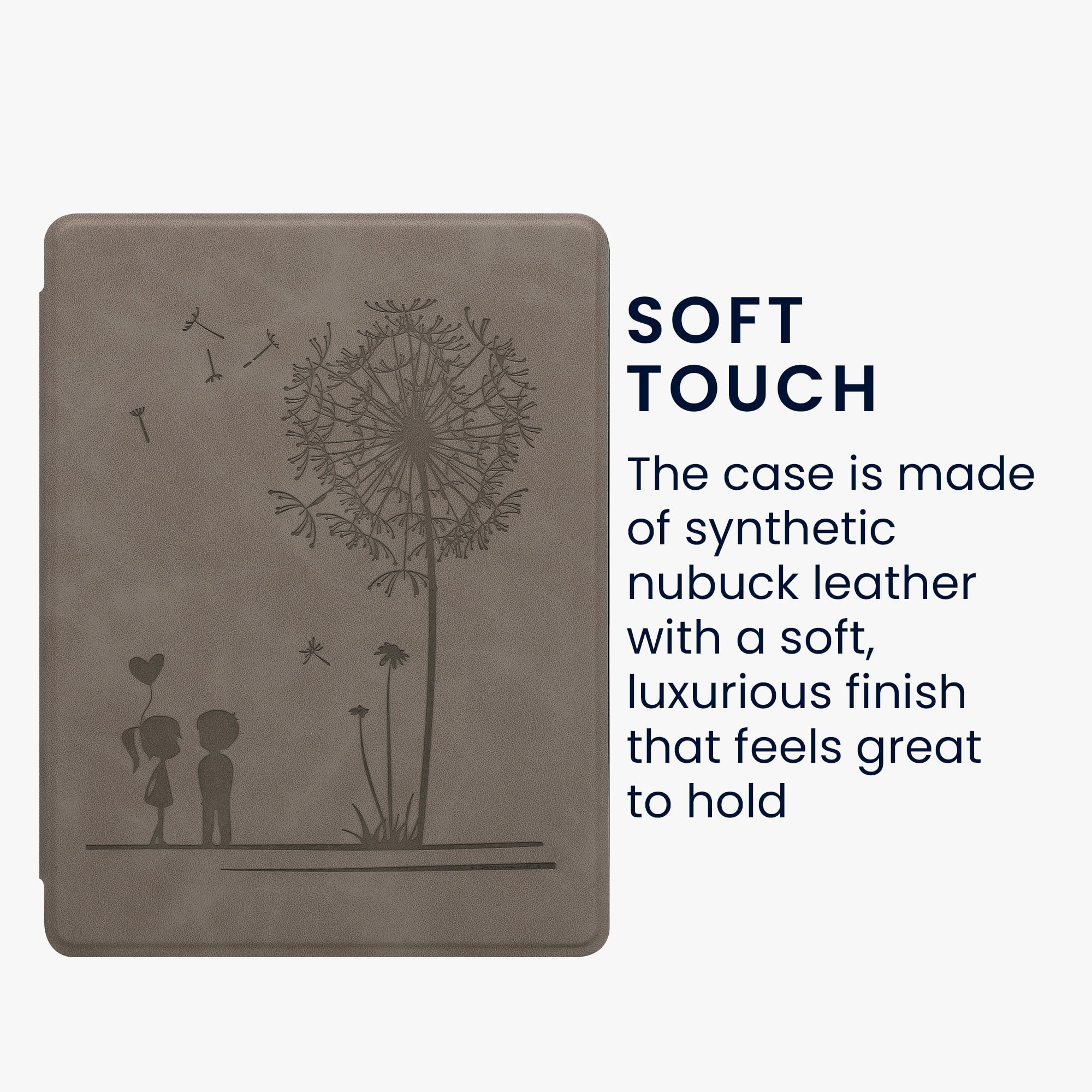 kwmobileÉtui Compatible avec Kobo Aura H2O Edition 2 Coque - Étui à Rabat magnétique tabletteeReader Similicuir - Gris - 3