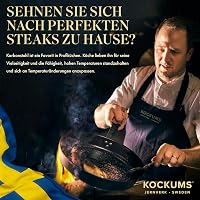 Kockums Jernverk Prémium Szénacél Serpenyő 28 cm, Természetes Növényi Olajjal Előkezelt, Svéd Minőség 2