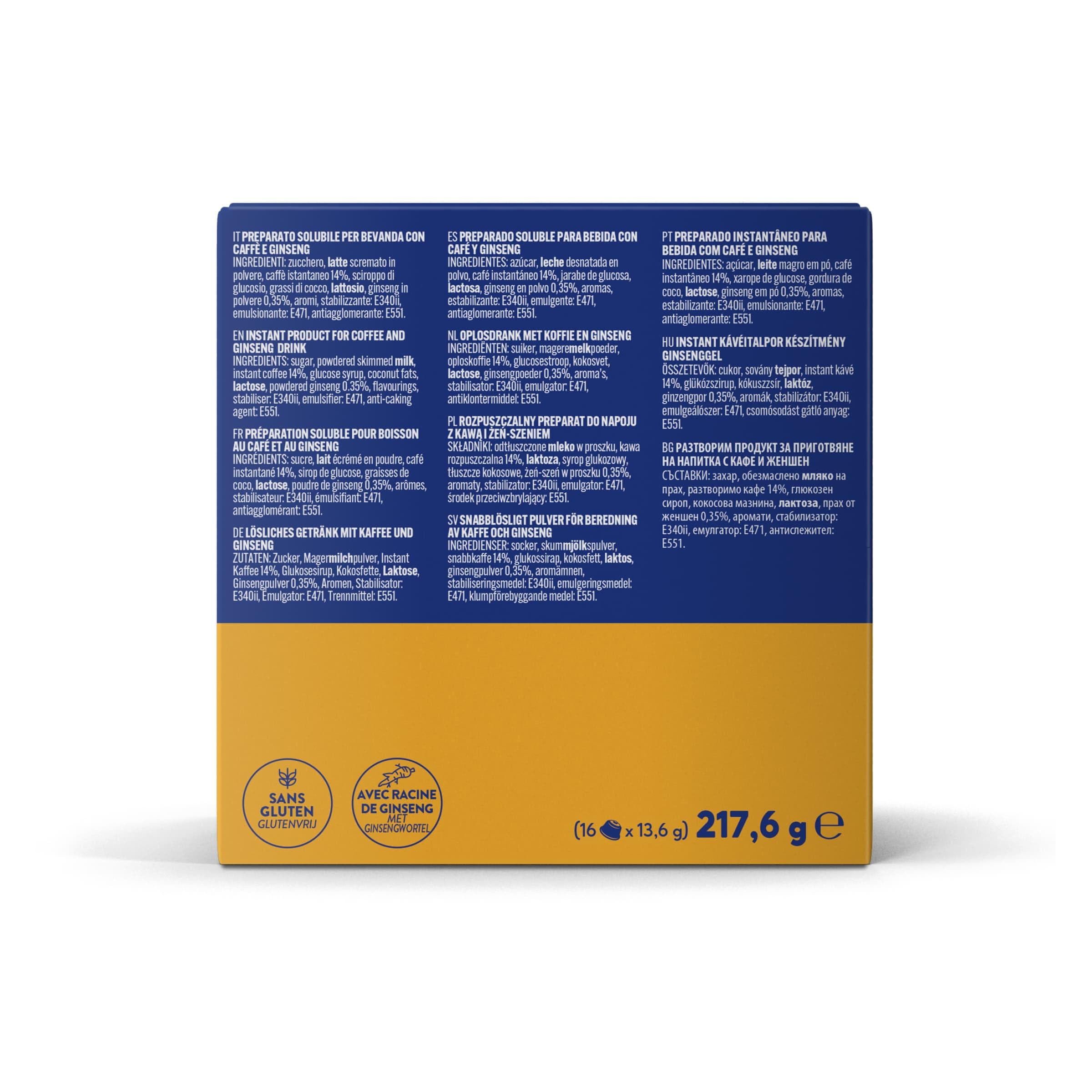 CAFFÈ BORBONE 154 cápsulas compatibles con las máquinas Nescafé® Dolce Gusto® - Kit surtido: 90 cápsulas de Espresso Fuerte 8/10 + 64 de Ginseng (4 paquetes de 16)